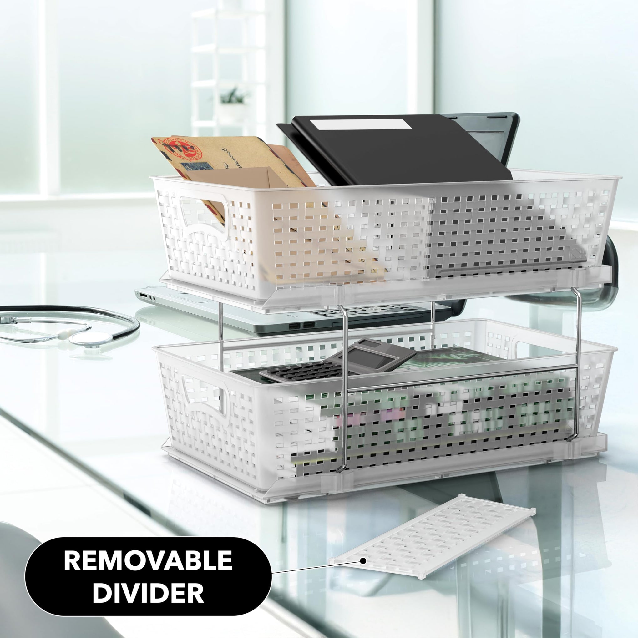 2 Tier Pull Out Sliding Drawer Under Sink Storage