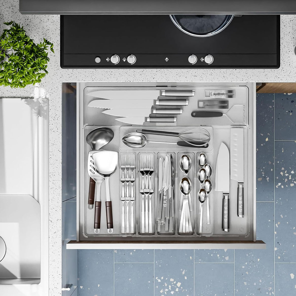 BPA Free Expandable Utensil Drawer Organizer