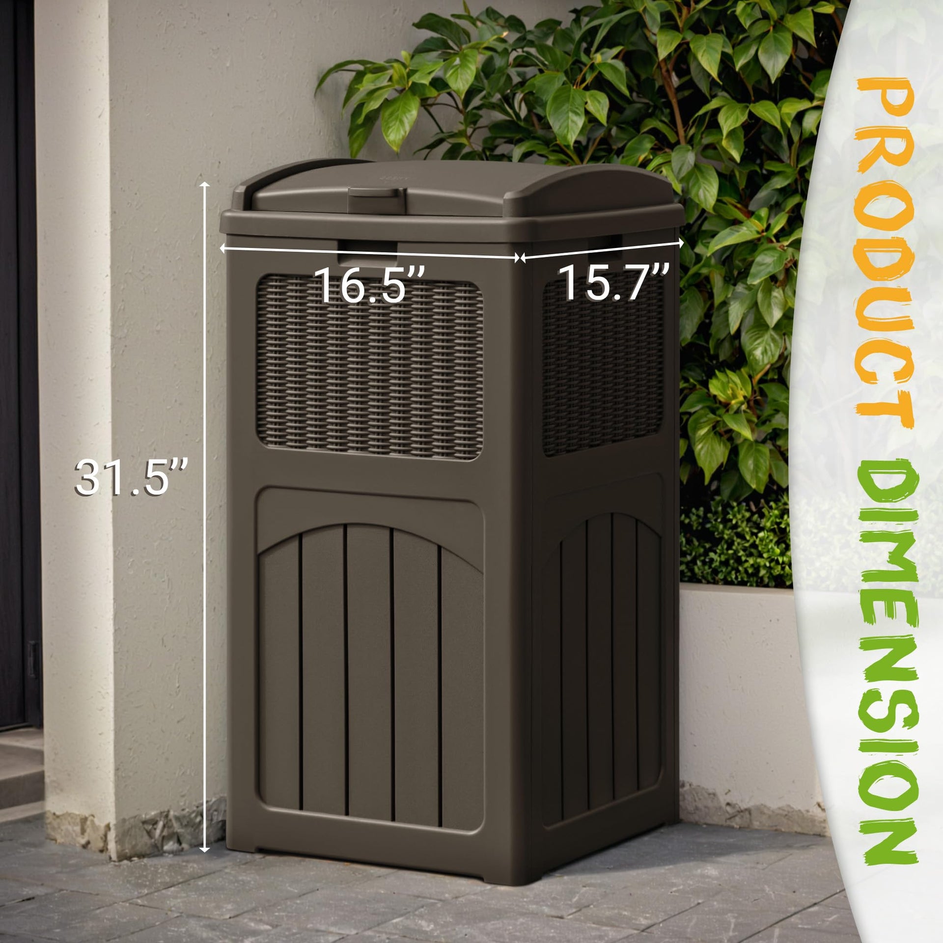 4 Pack Outdoor Trash Can with Lid