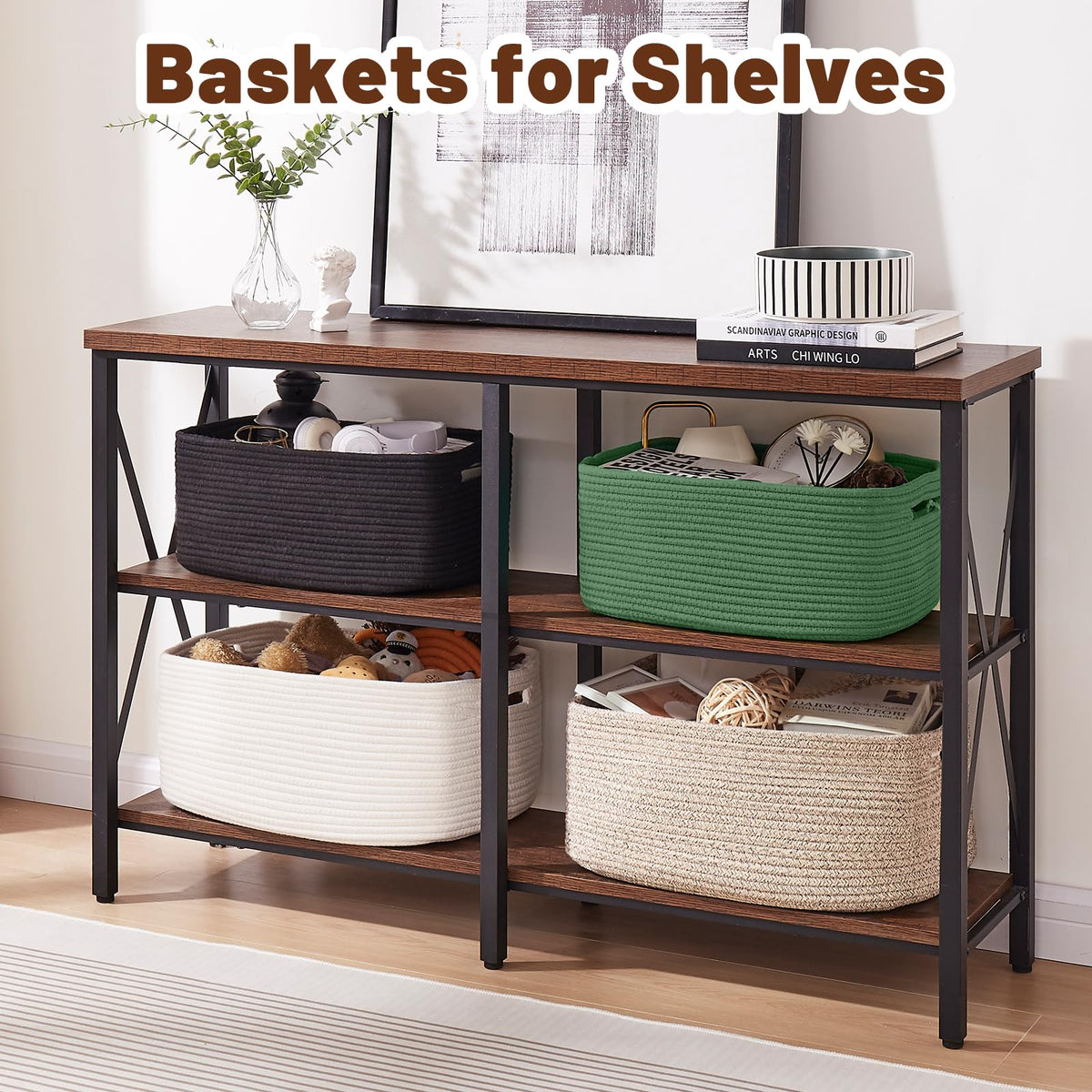 Storage Basket for Shelves (2 Count)