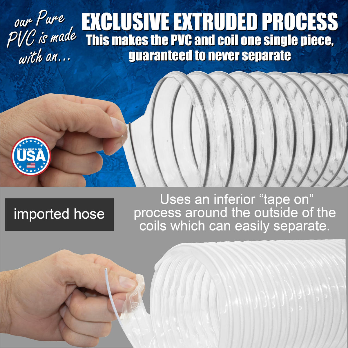 6" x 10' PVC Dust Collection Hose w (8 Count)