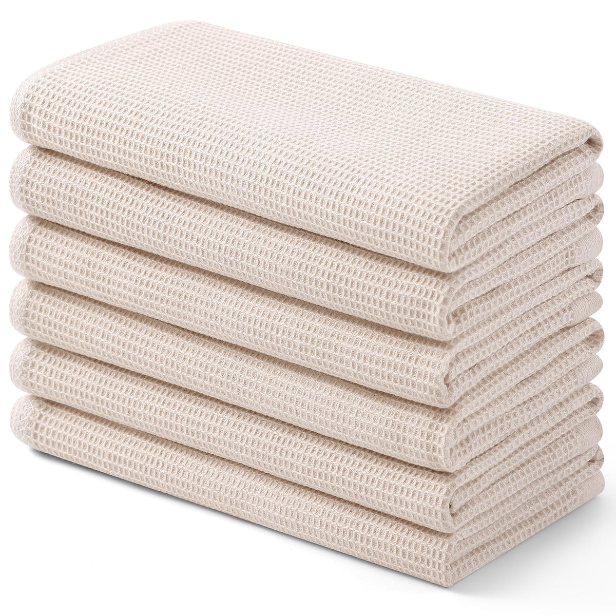 100% Cotton Waffle Weave Kitchen Towels (6 Count)