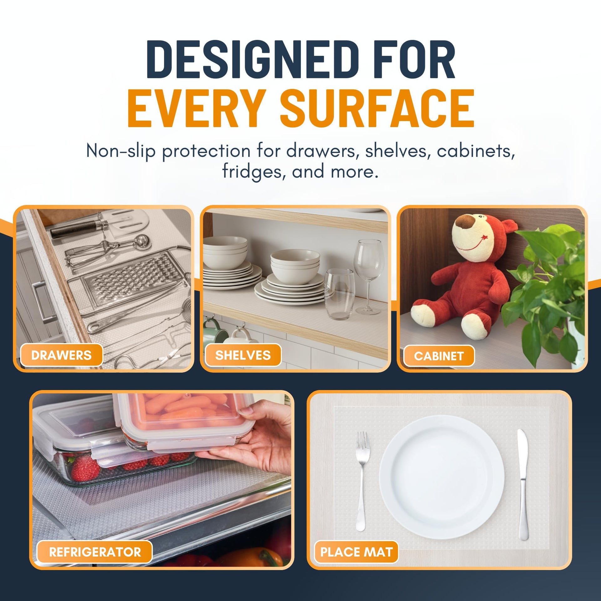 Shelf Liner Drawer Liner for Kitchen Cabinets Non (20 Sq Ft)