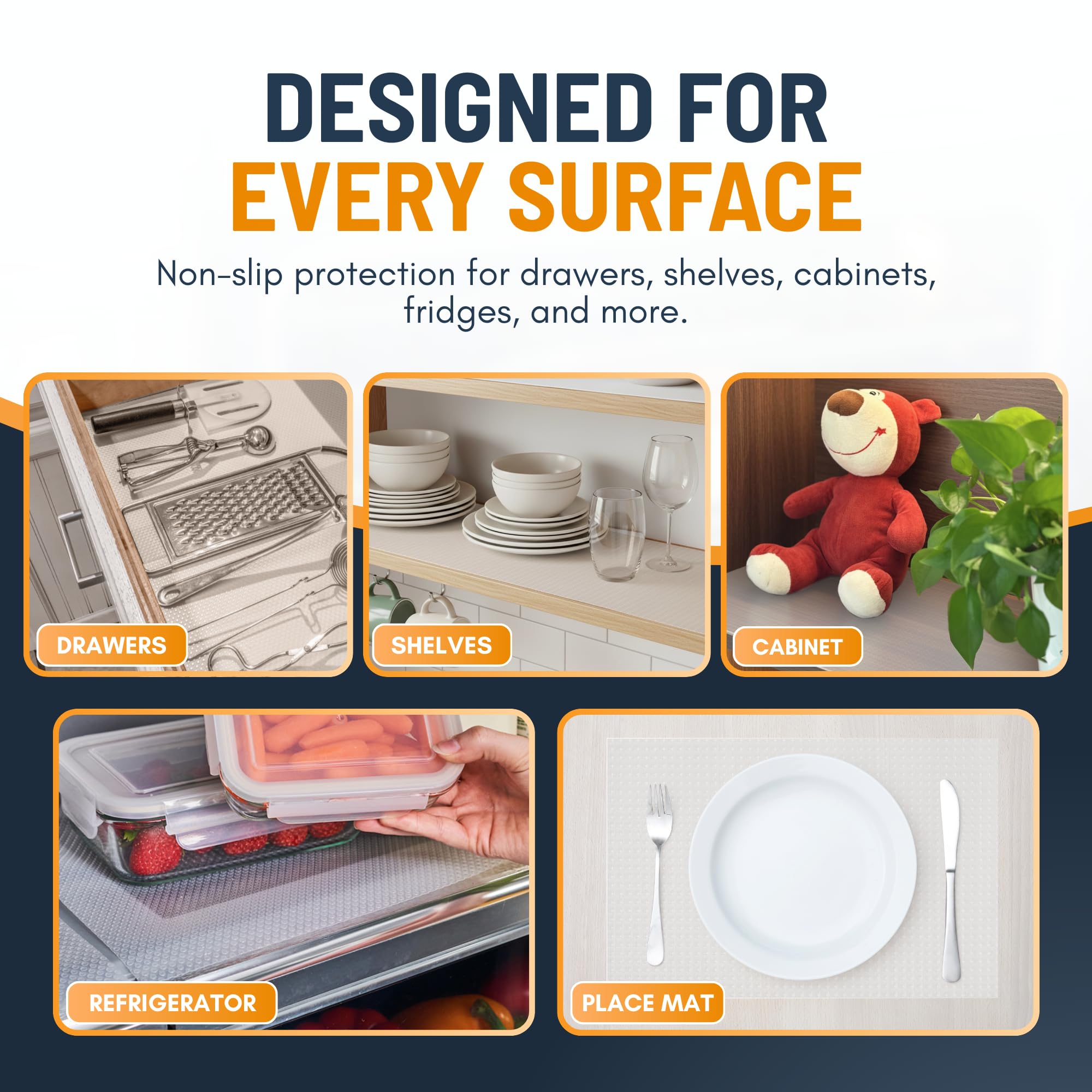 Shelf Liner Drawer Liner for Kitchen Cabinets Non (20 Sq Ft)