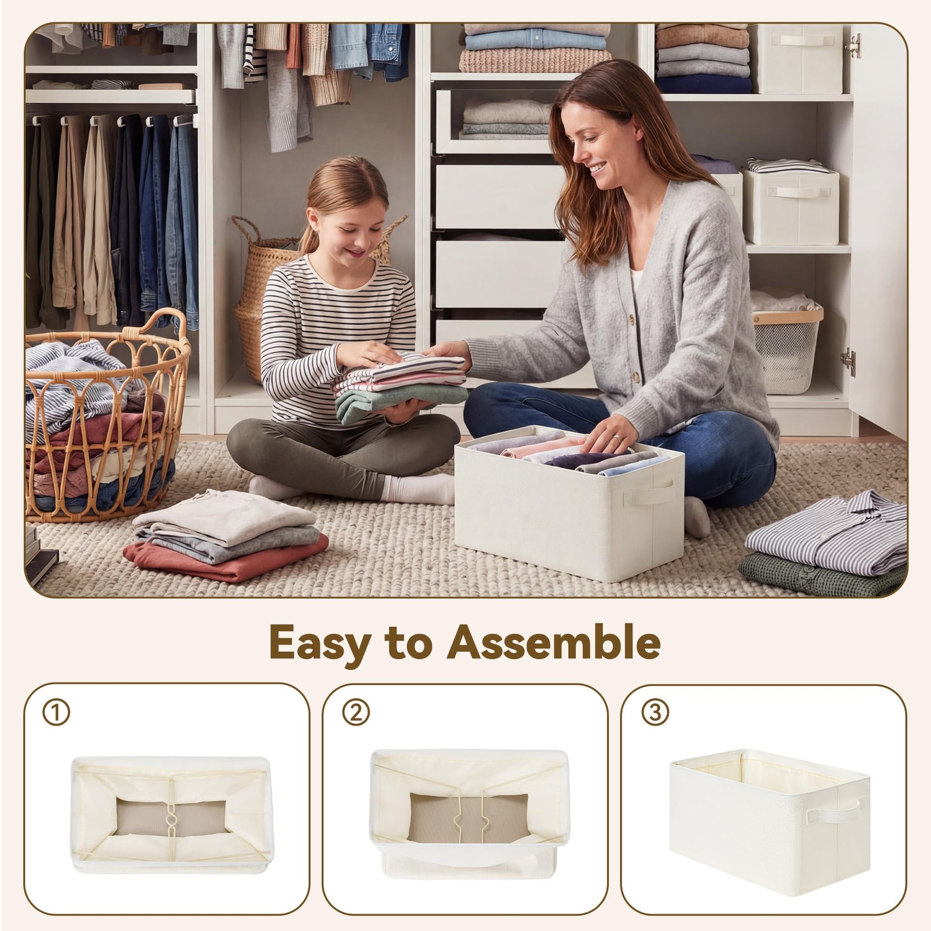 Storage Bins for Closet (2 Count)