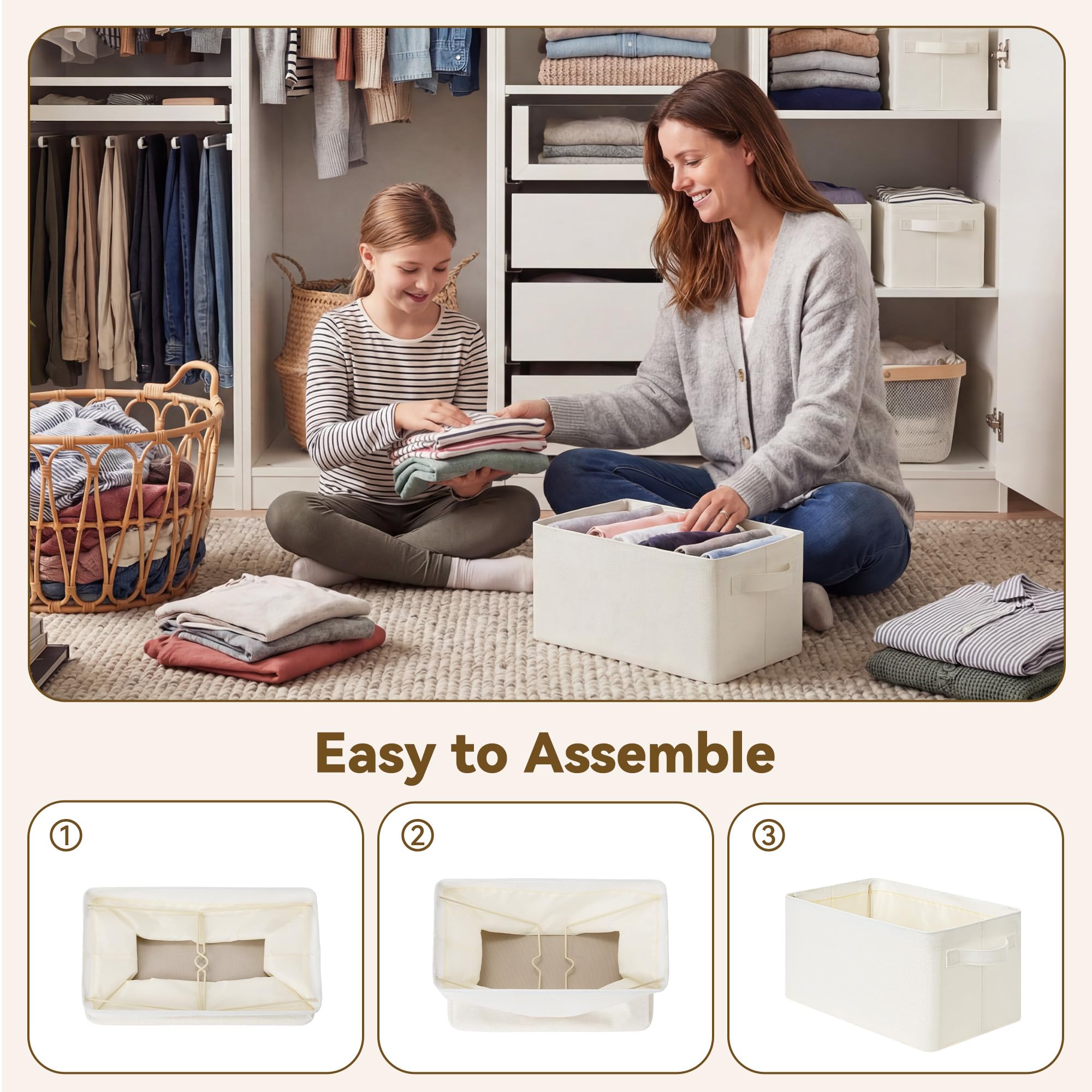 Storage Bins for Closet (2 Count)