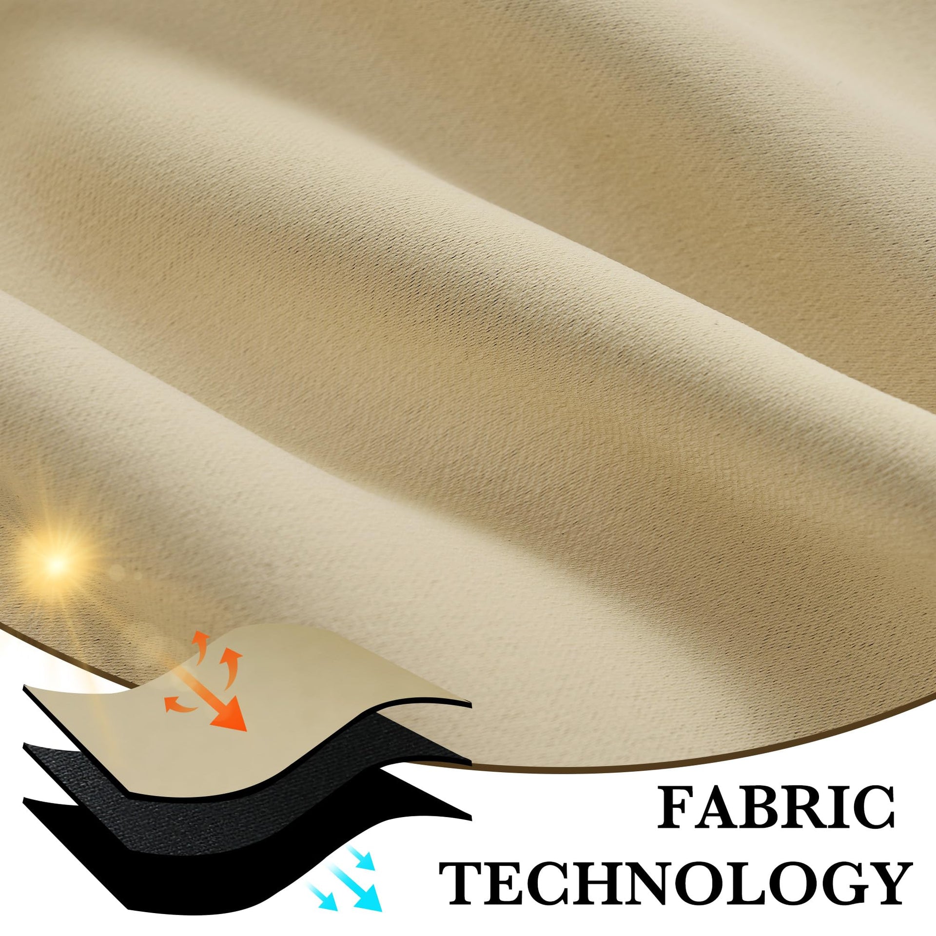 Bedroom Blackout Curtains 54 inches Long (2 Count)