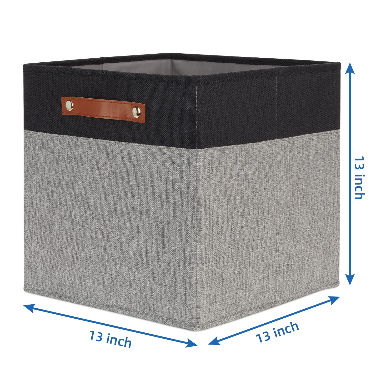 13 x 13 Storage Cubes Foldable Storage Cubes 4 Pack Canvas Storage Bin for Home (4 Count)