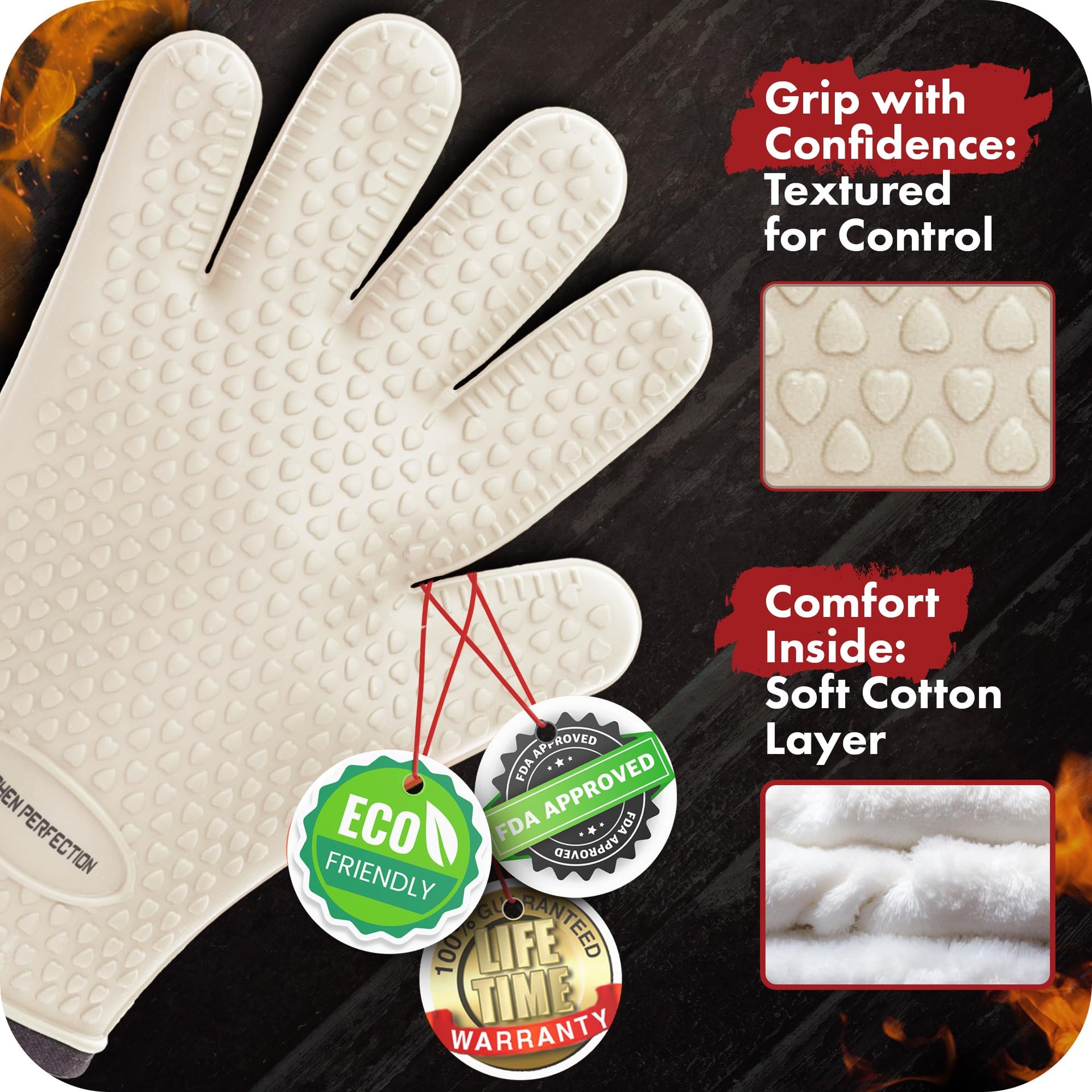 Silicone Smoker BBQ Gloves (2 Count)