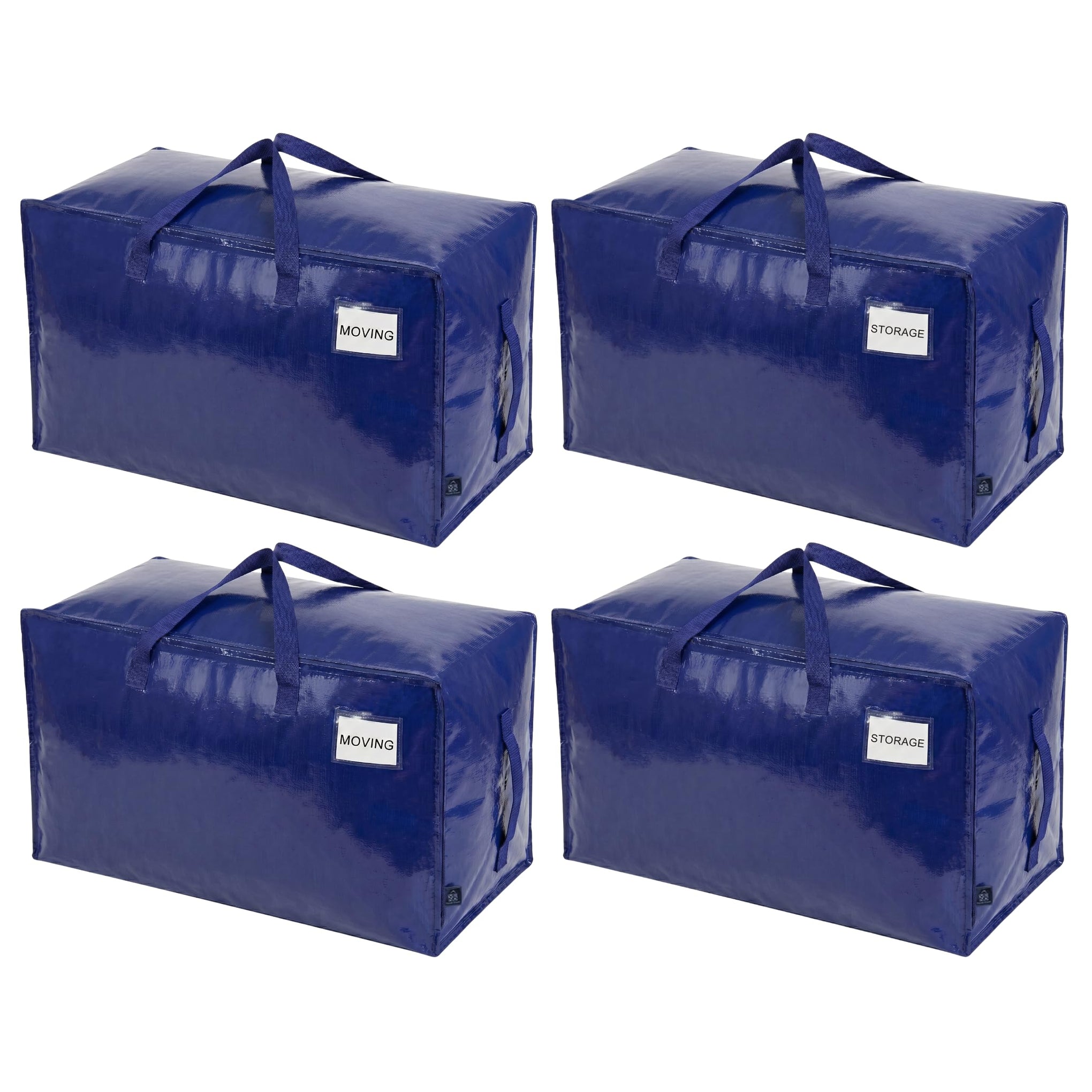 4 Pack Extra Large Heavy Duty Moving Bags with Wide Opening & Reinforced Handles (4 Count)