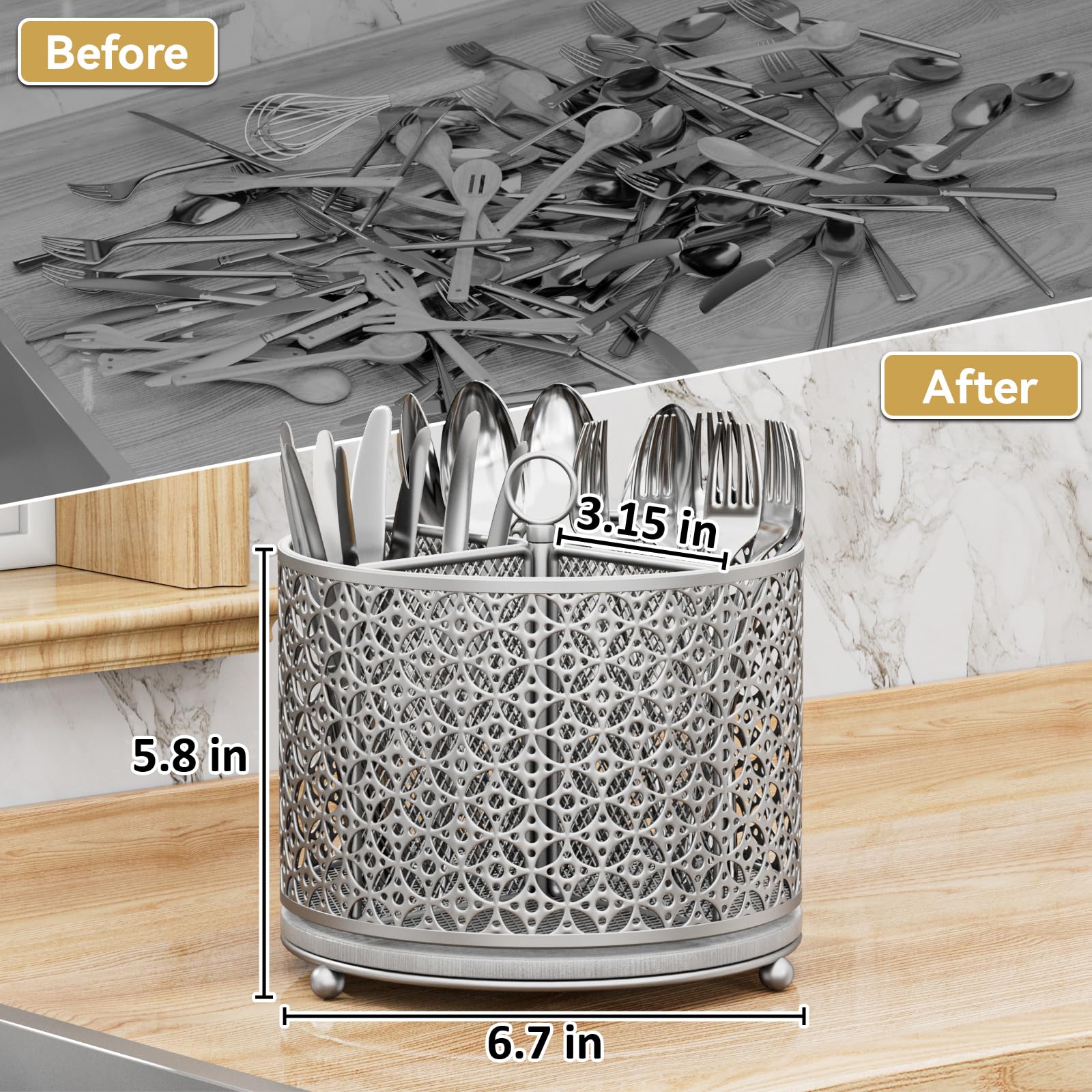 360° Rotating Kitchen Utensil Holder
