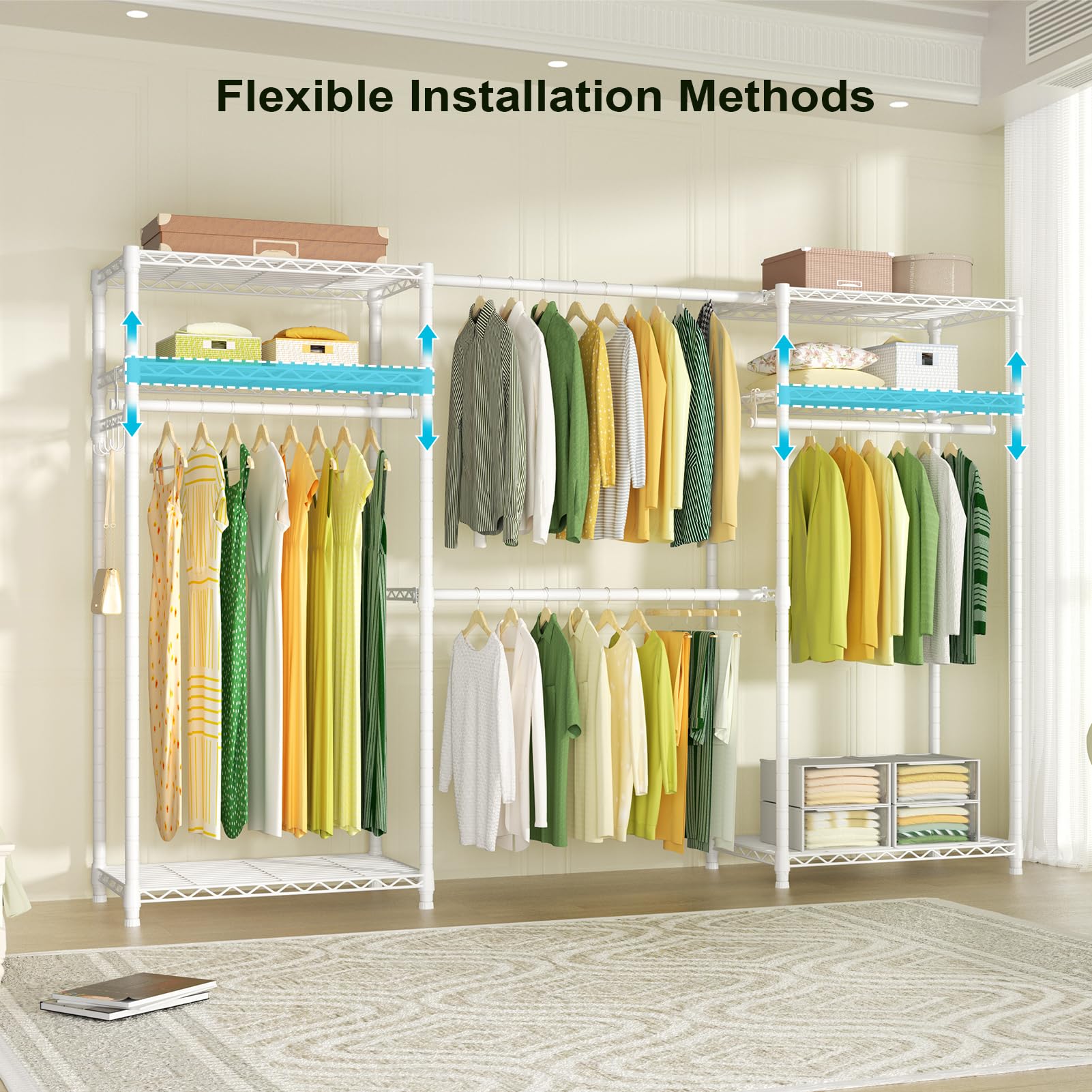 E1 Heavy Duty Closet Garment Rack