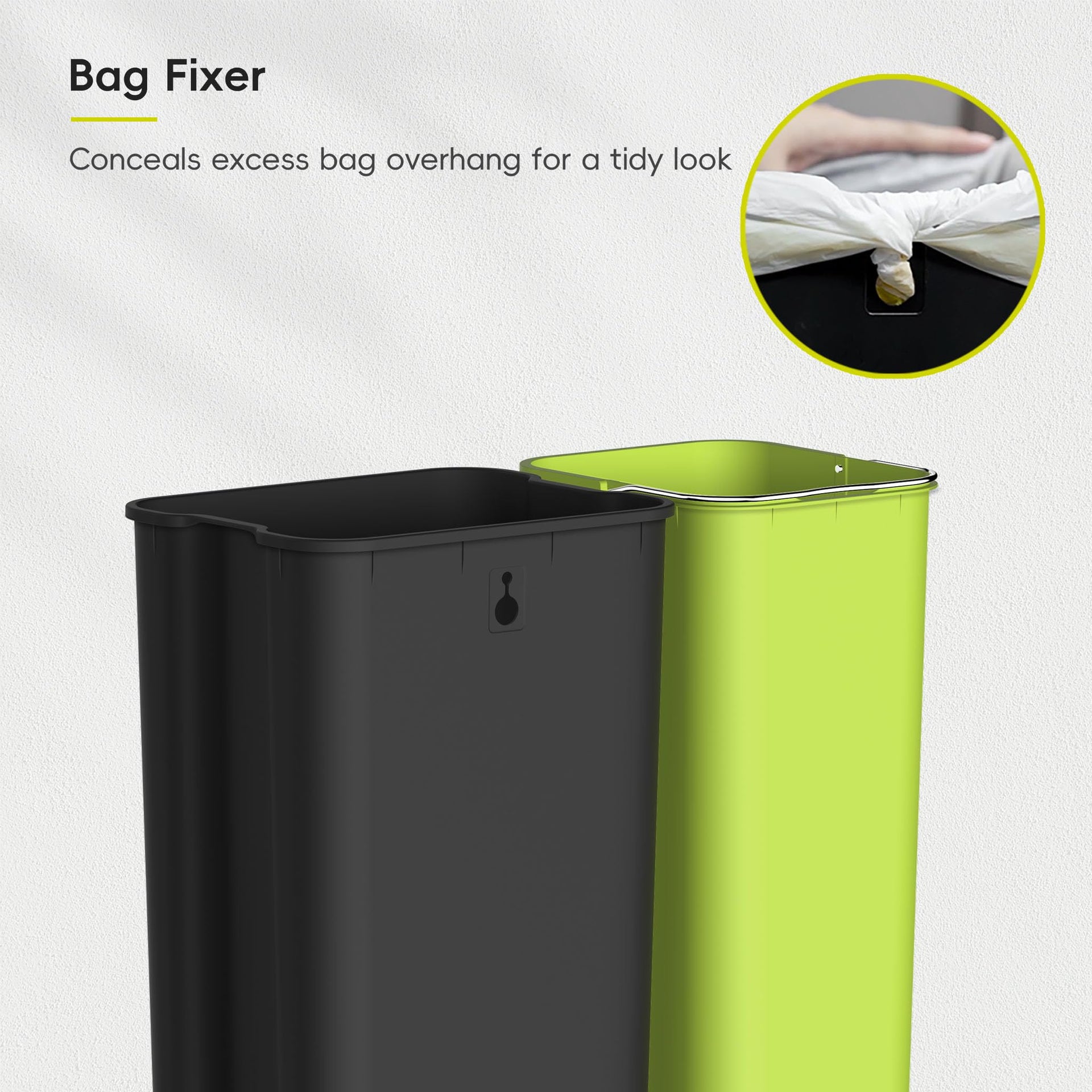 EcoCasa Stainless Steel Dual Step Trash Can for Recycling