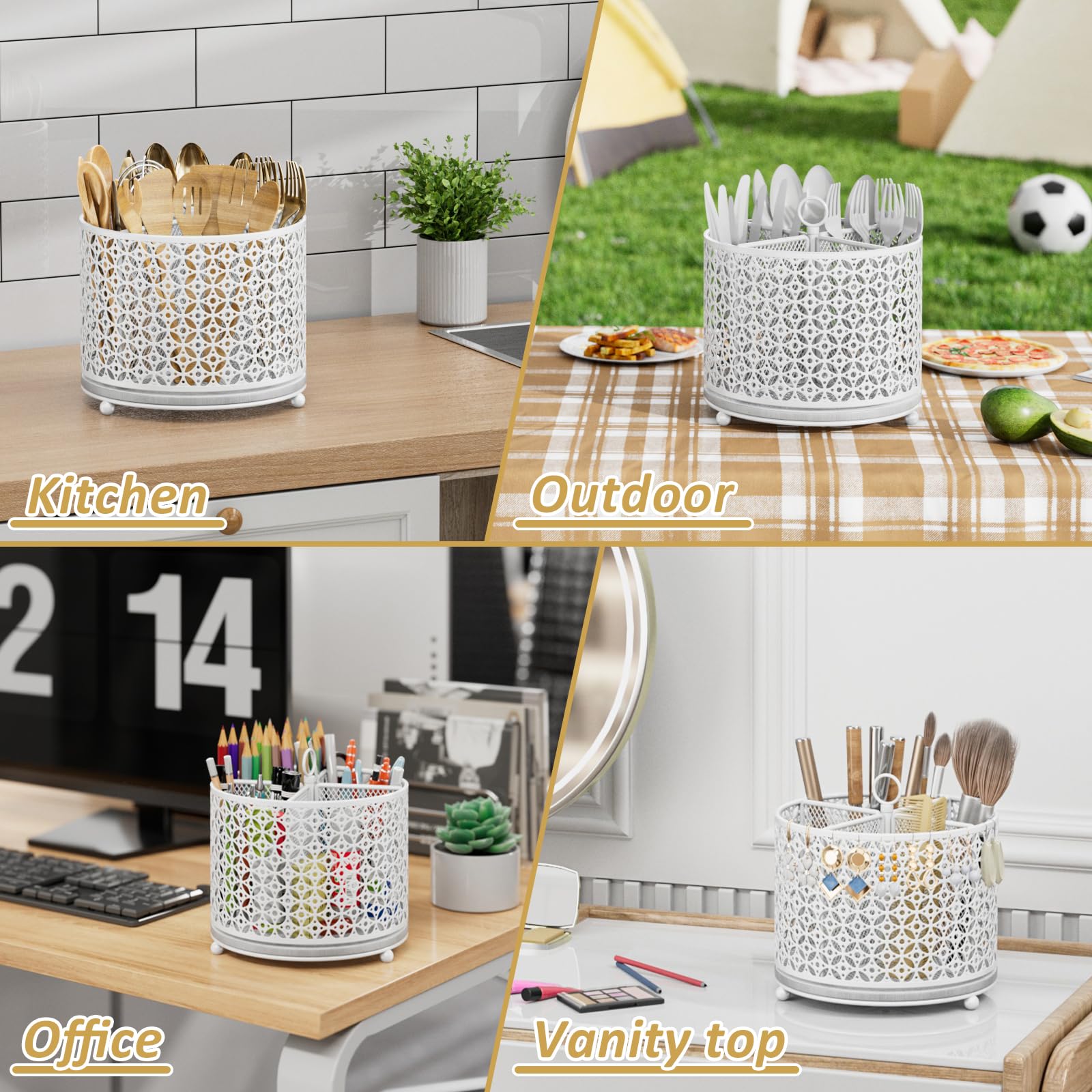 360° Rotating Kitchen Utensil Holder