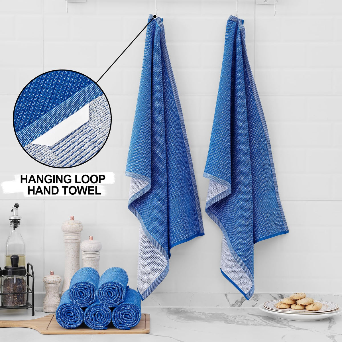 380 GSM Cotton Premium Kitchen Towels 8 Pack (8 Count)