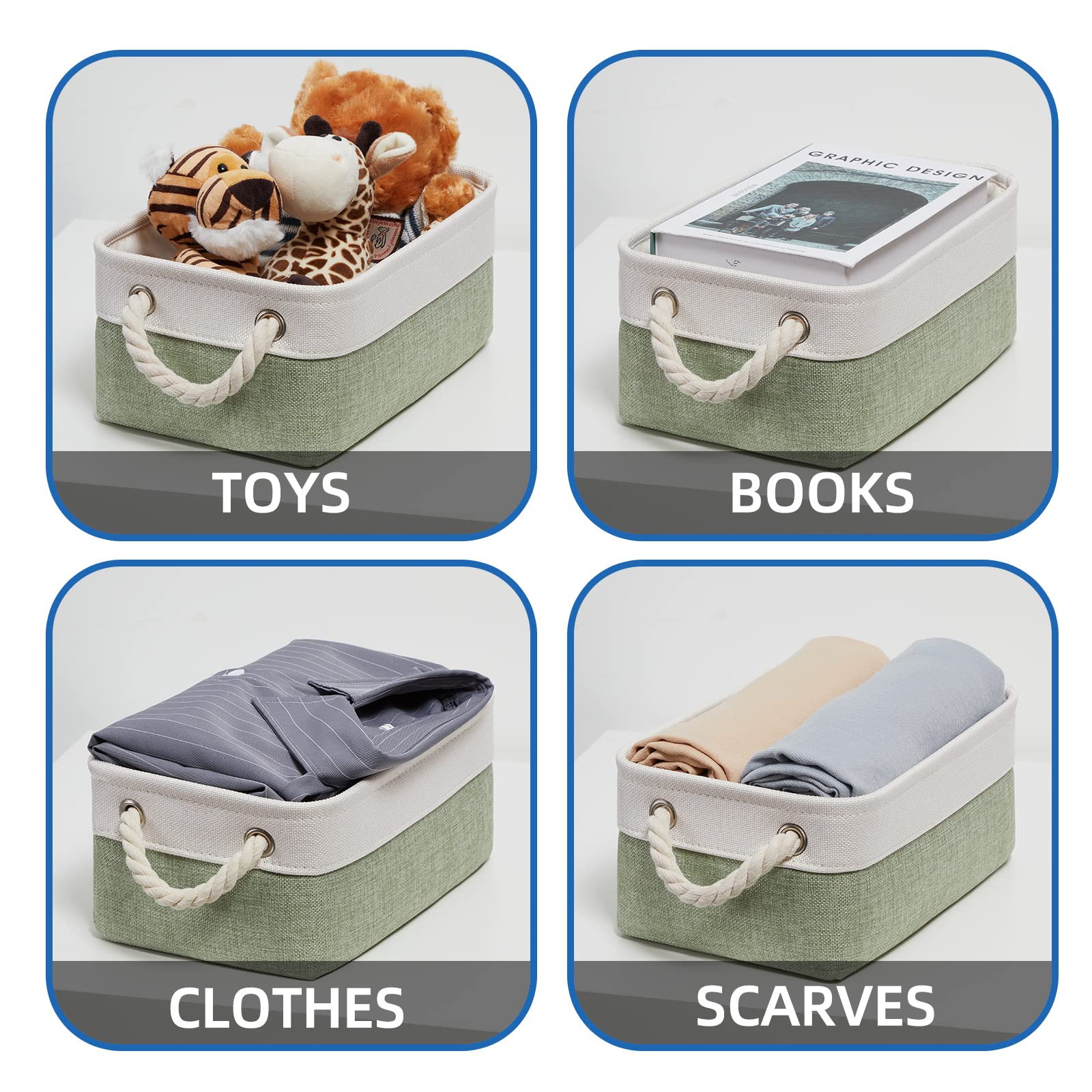 Small Storage Baskets Small Fabric Bins for Closet