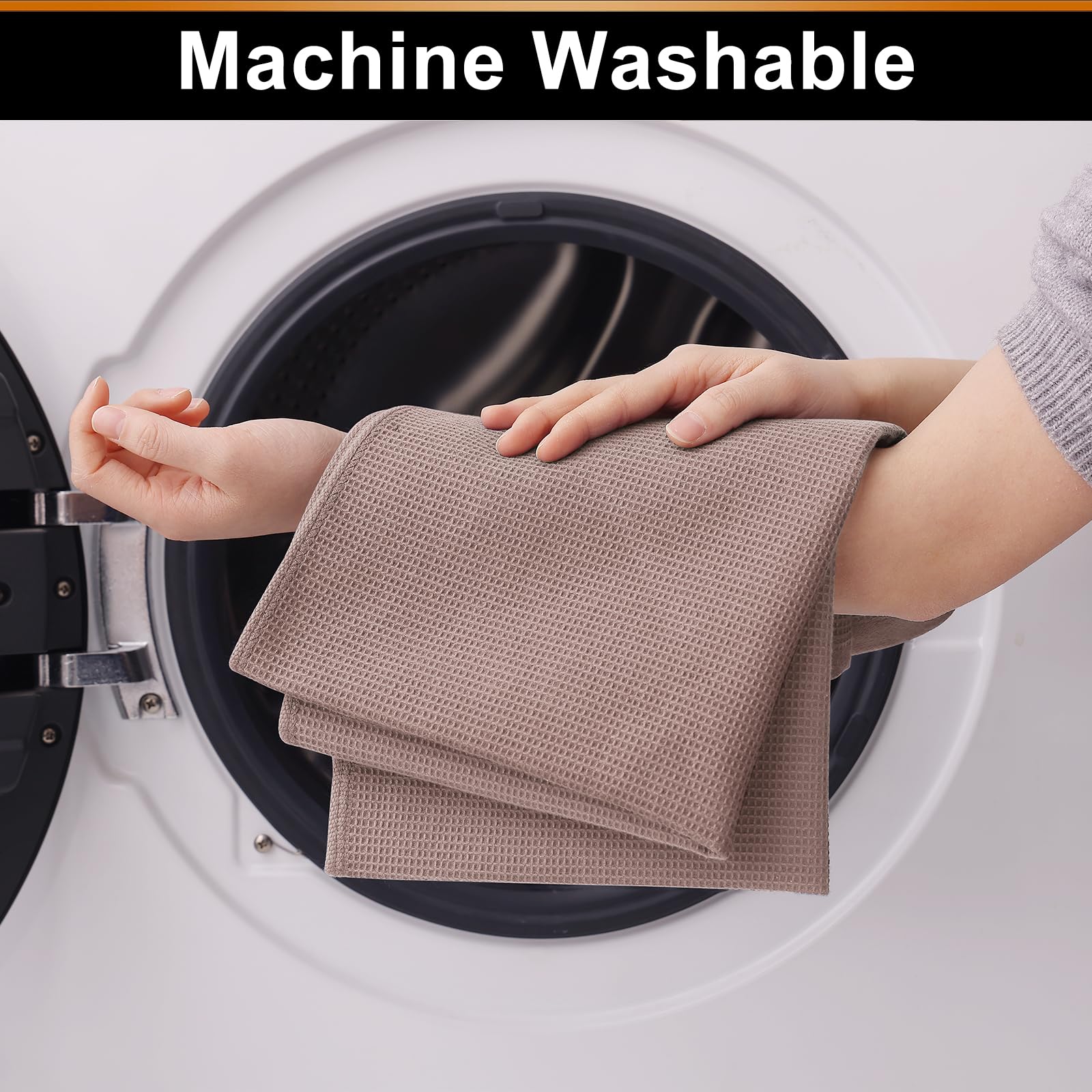 100% Cotton Waffle Weave Kitchen Towels (4 Count)