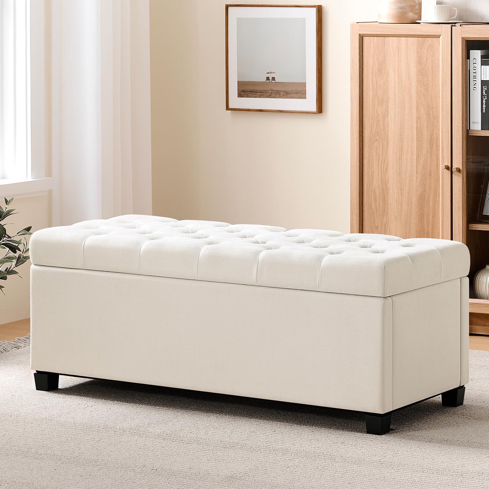 Storage Ottoman Bench for Bedroom