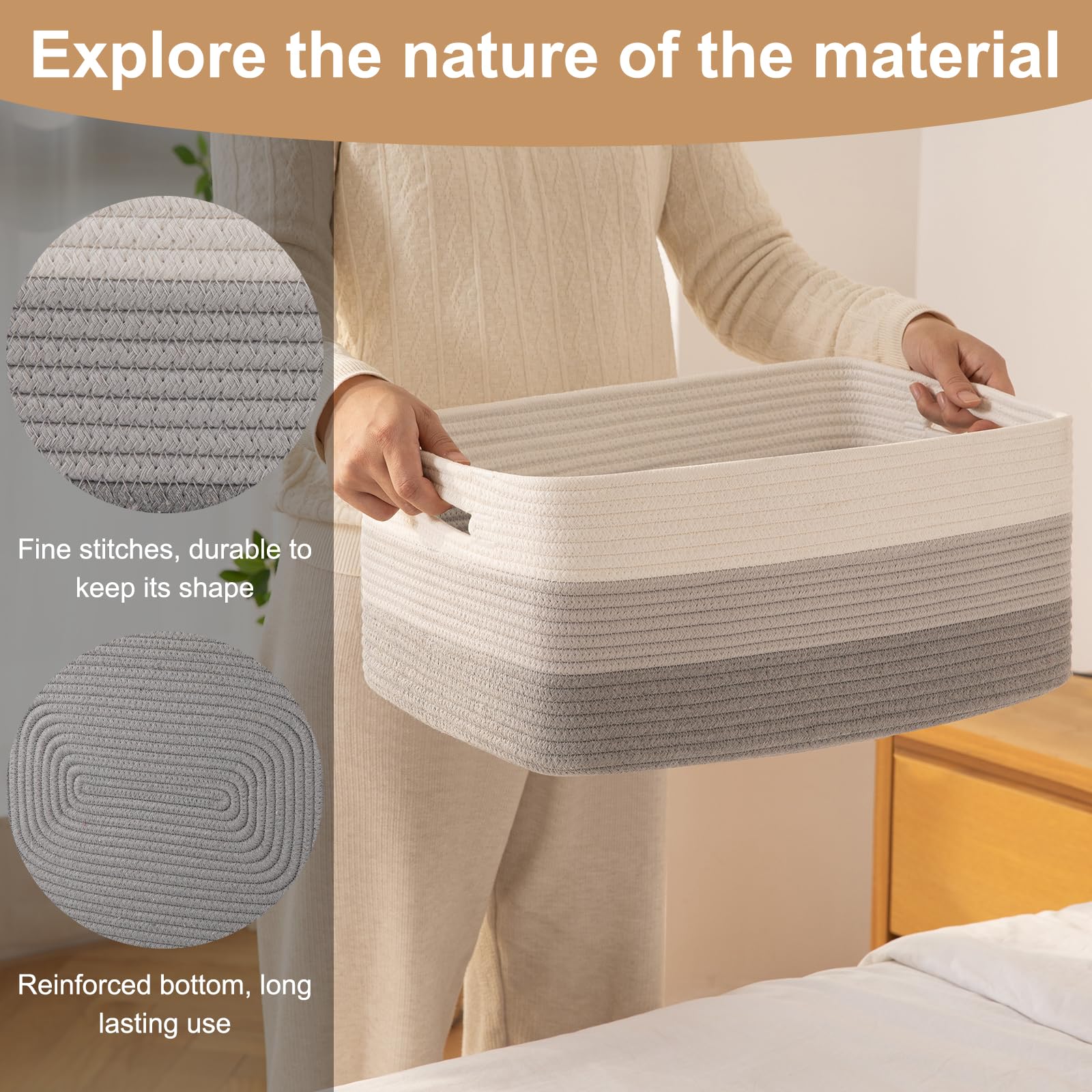 Large Storage Basket for Organizing (3 Count)