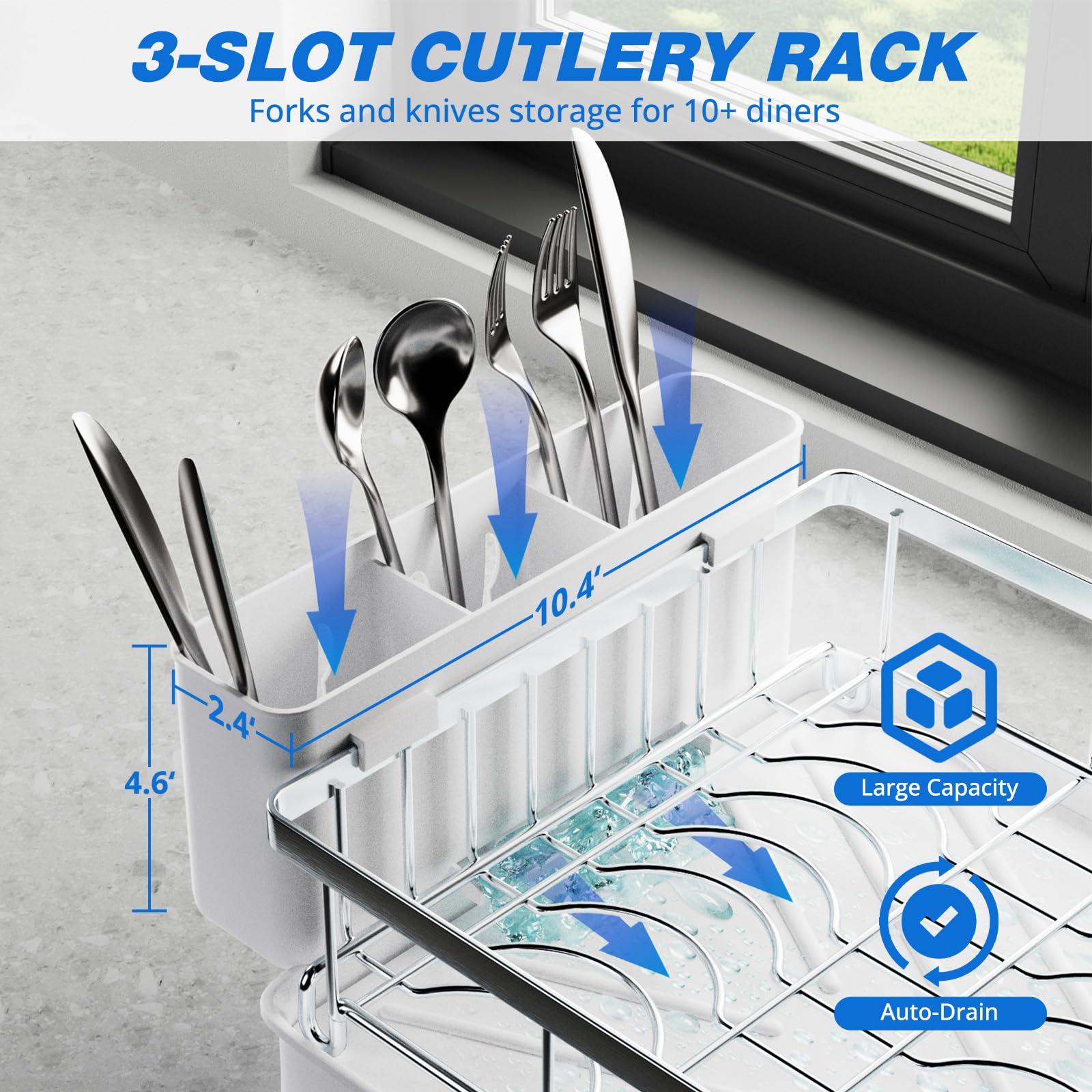 2 Tier Dish Drying Rack