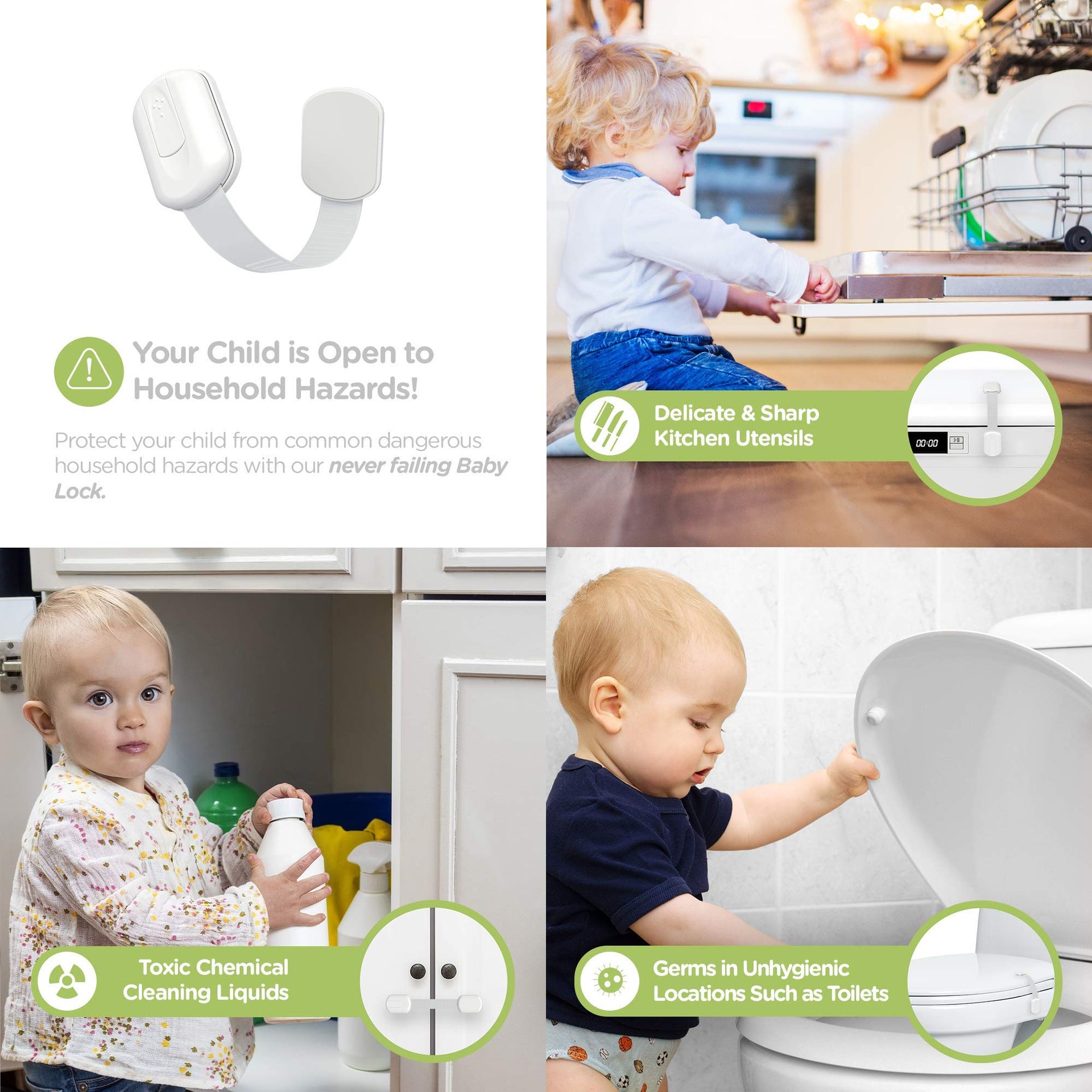 Child Safety Cabinet Locks (12 Count)