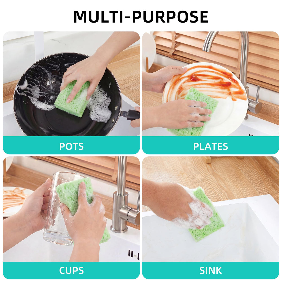 Dish Sponge Scrubber (24 Count)