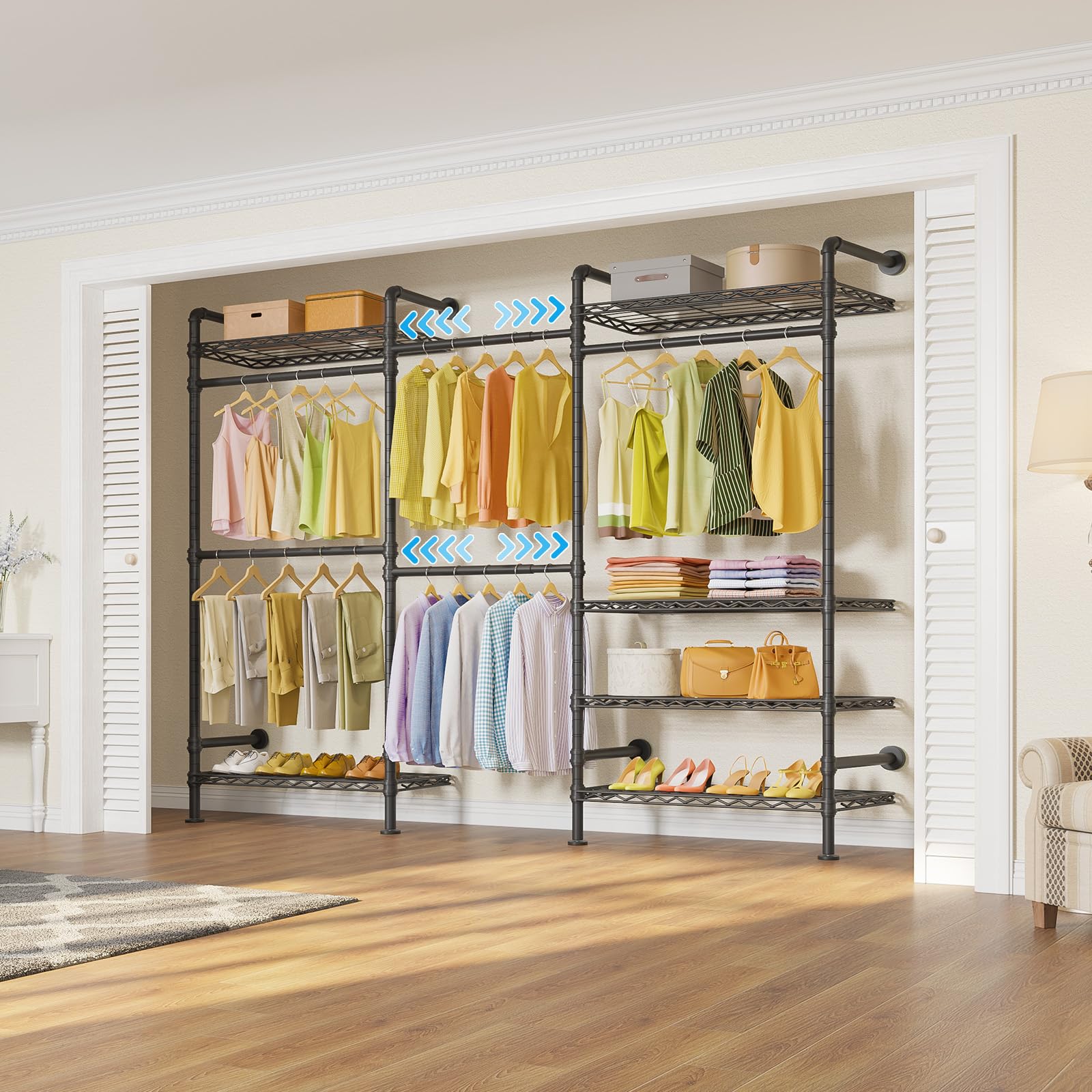 F3 Garment Rack Heavy Duty Clothes Rack for Hanging Clothes