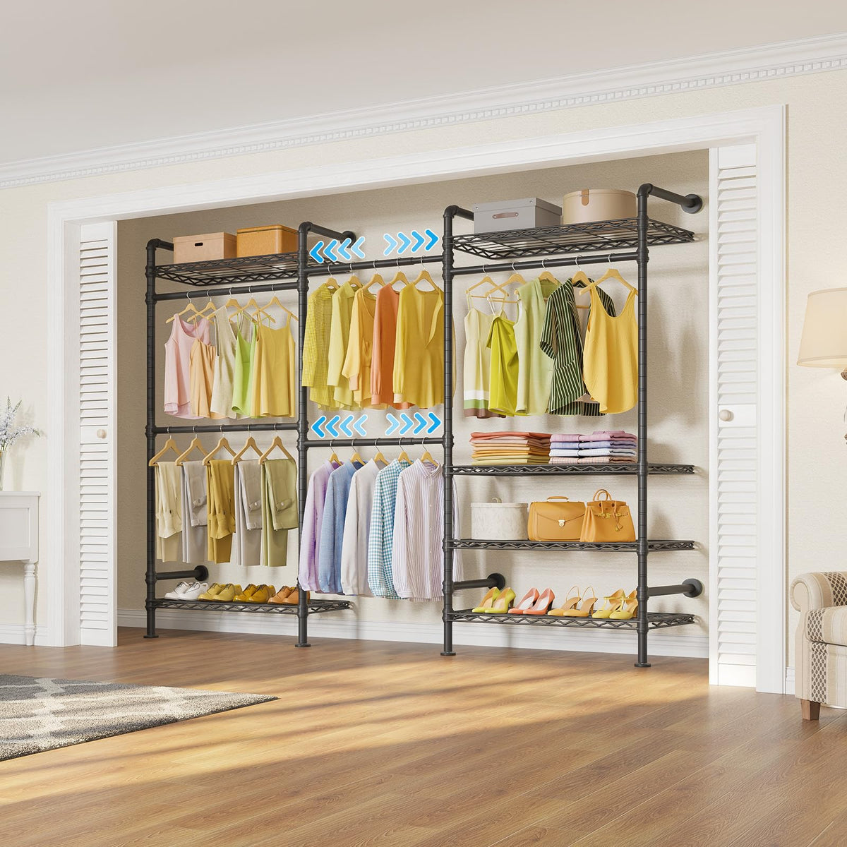 F3 Garment Rack Heavy Duty Clothes Rack for Hanging Clothes