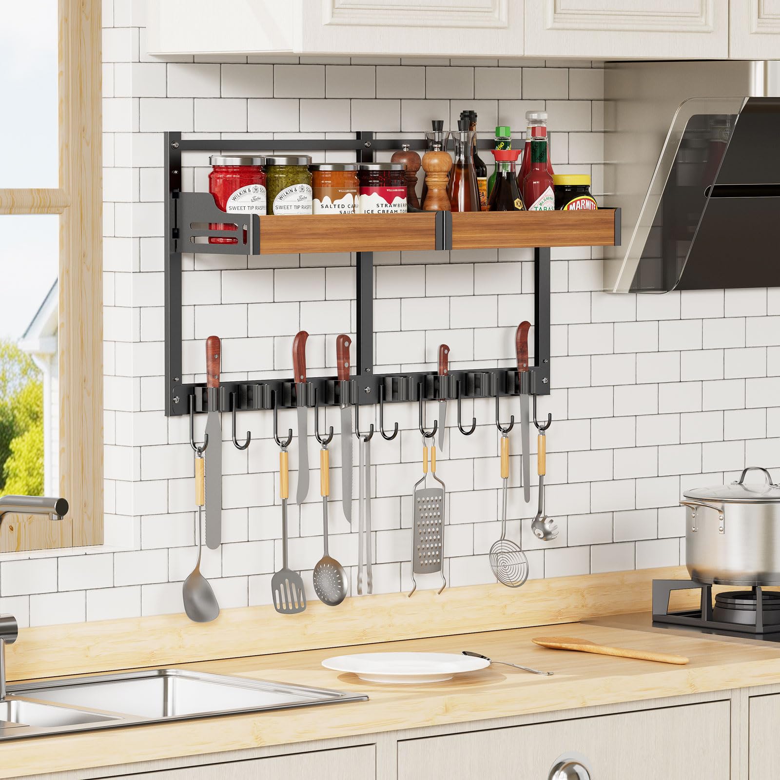 Broom and Mop Organizer Wall Hanging