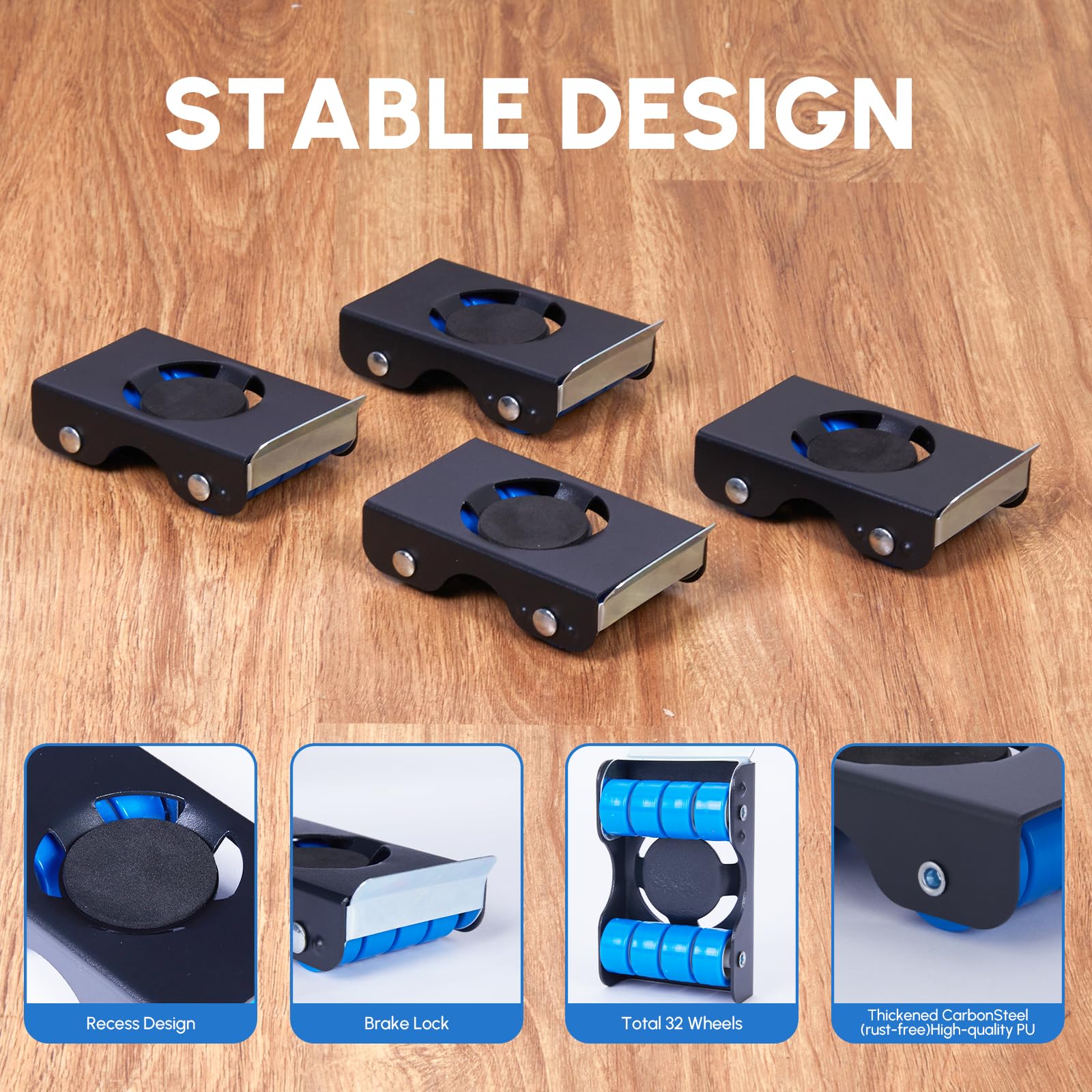 Furniture Sliders Appliance Rollers Furniture Mover with Wheels