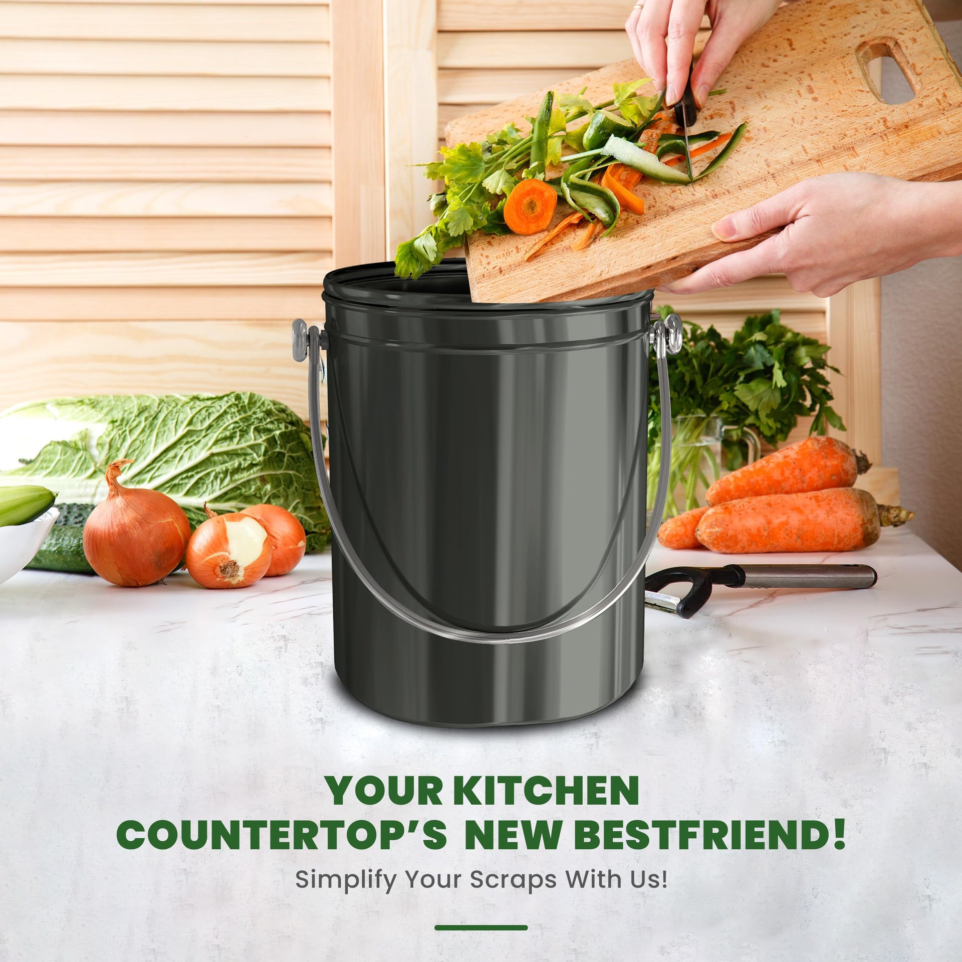 Countertop Compost Bin 1.3 Gallon