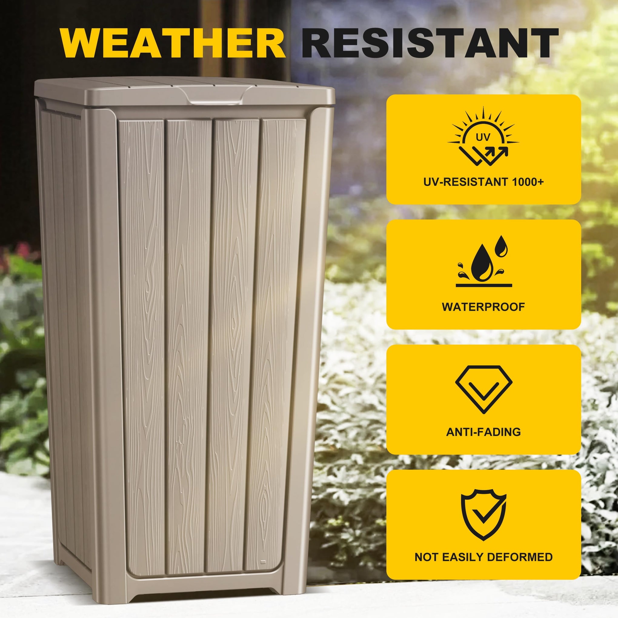 32 Gallon Outdoor Trash Can with Lid