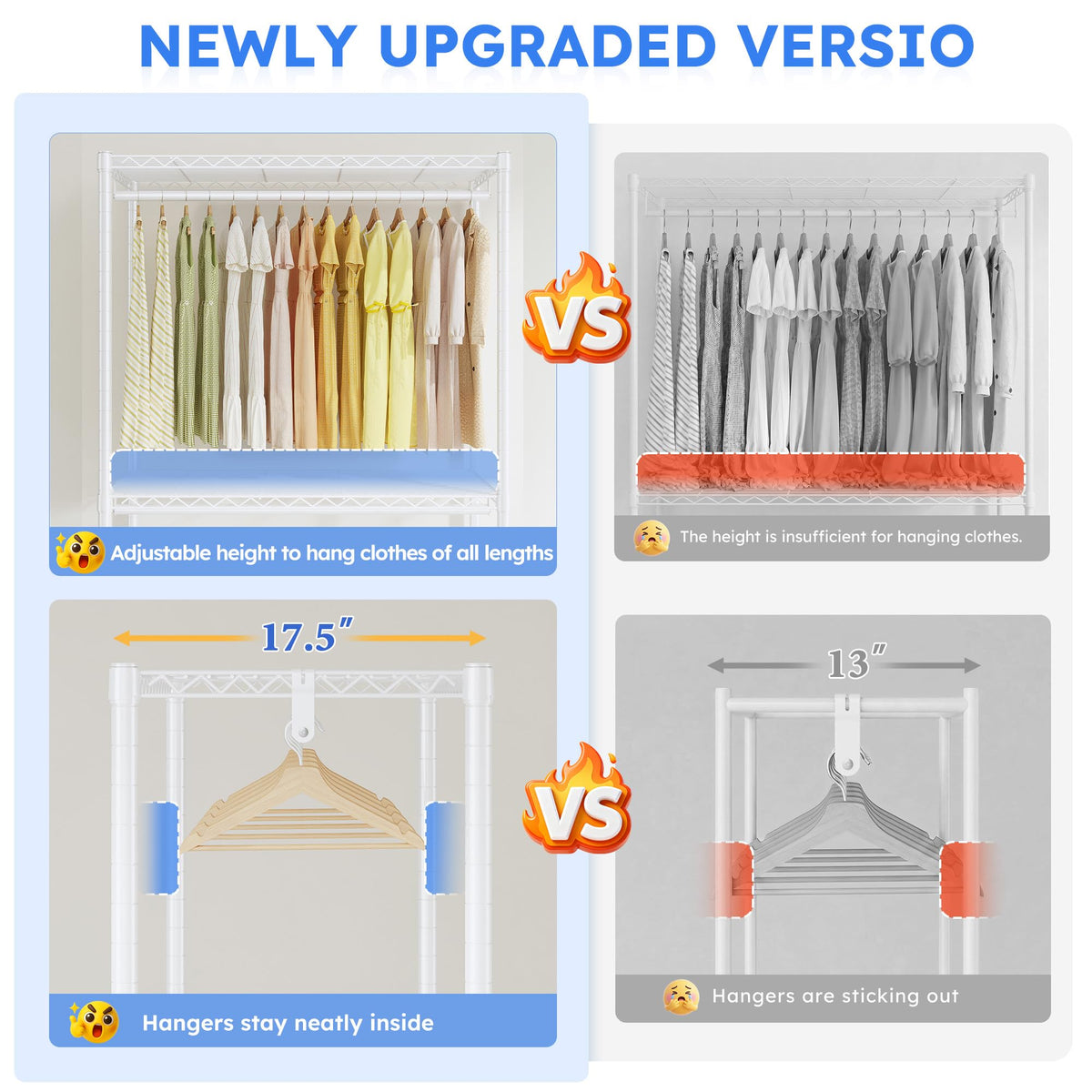 Rolling Clothes Rack with Cover