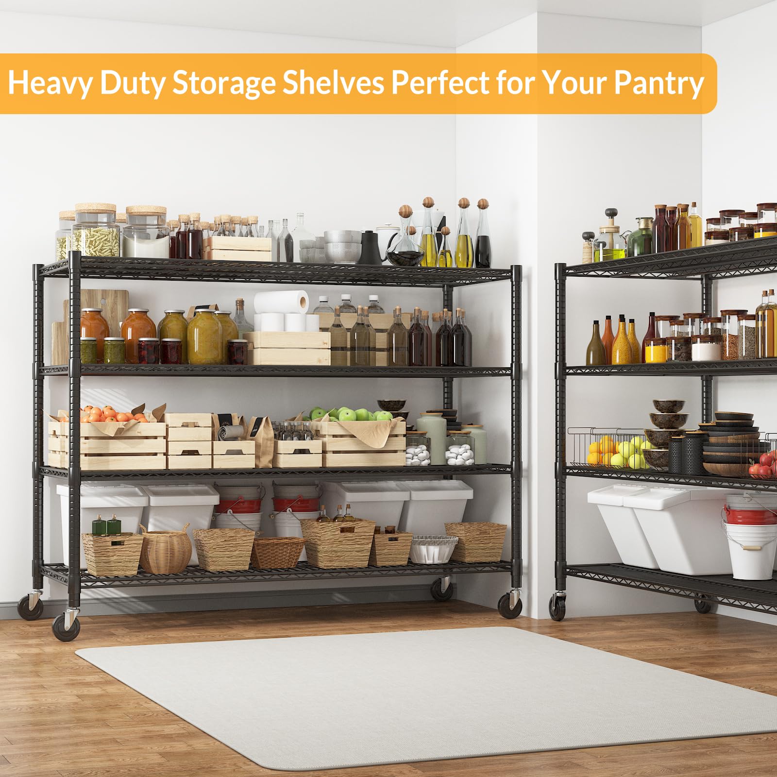 Storage Shelves with Wheels