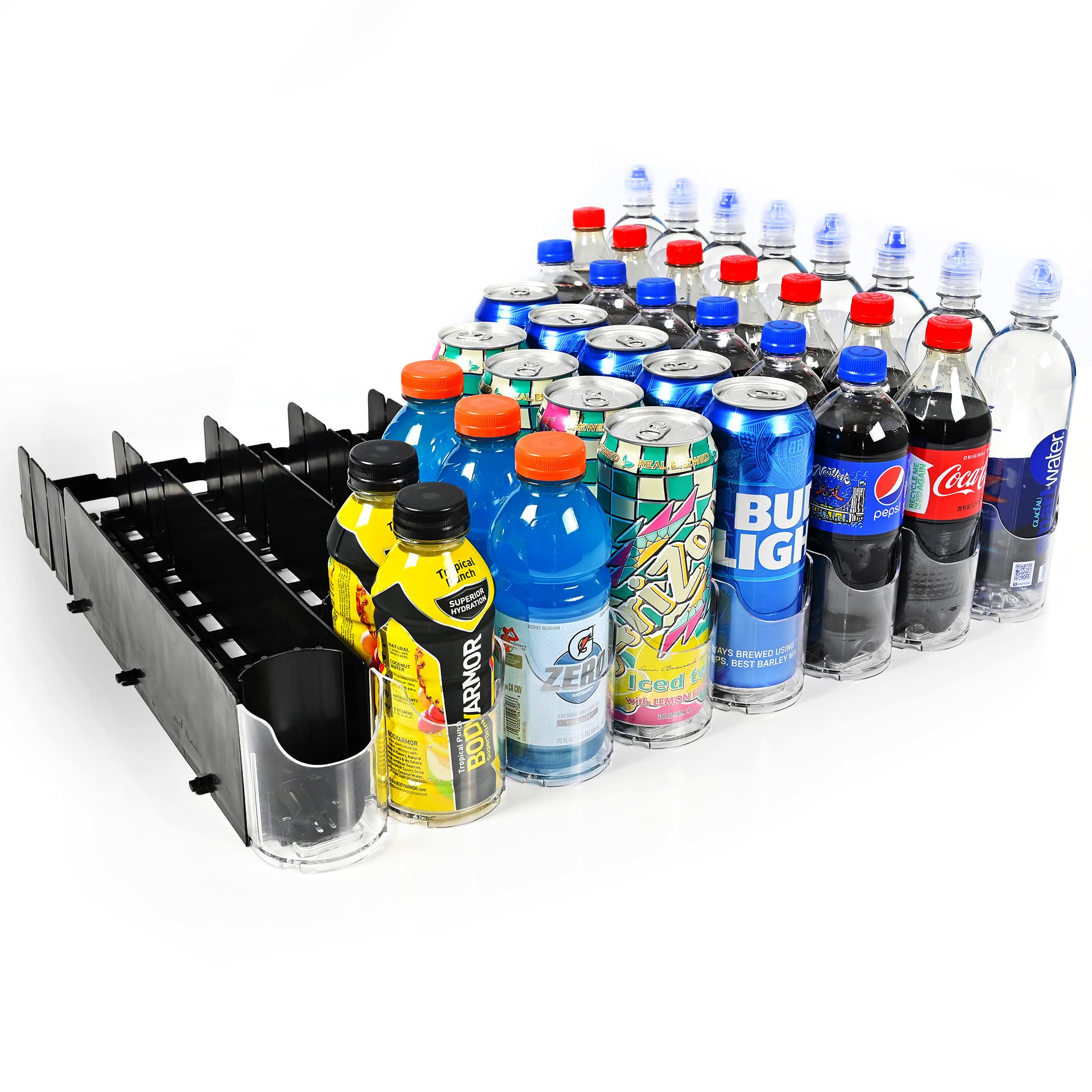 Fridge Drink Organizer & Soda Can Dispenser for Refrigerator (2 Count)