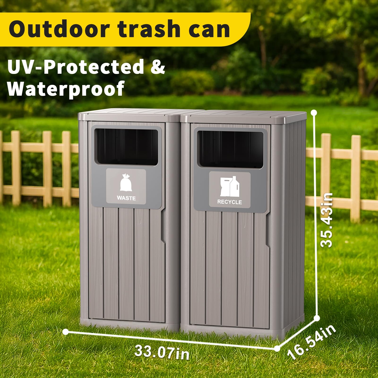 40 Gallon Outdoor Trash Can (2 Count)