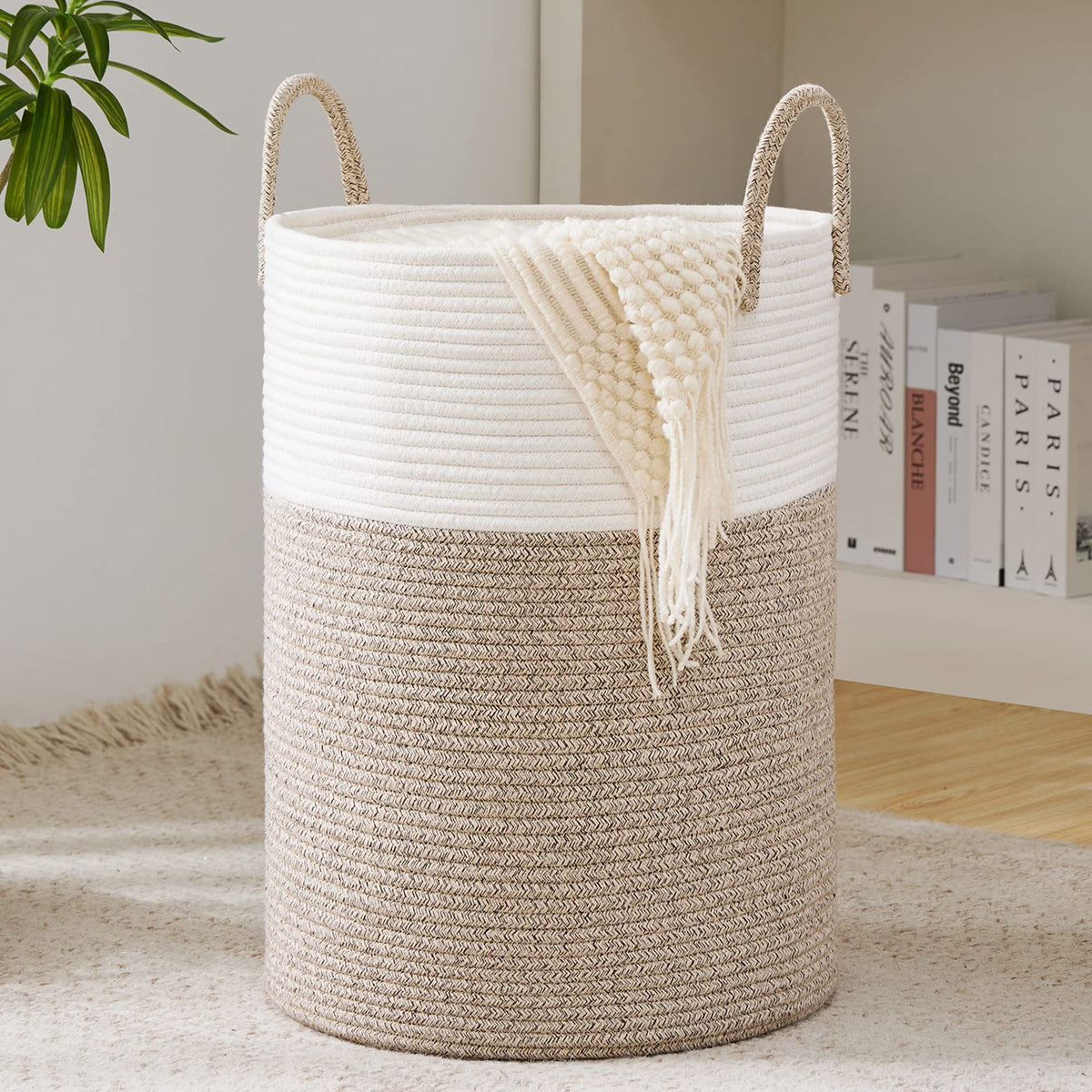 Woven Rope Laundry Hamper Basket - ModHome Supplies