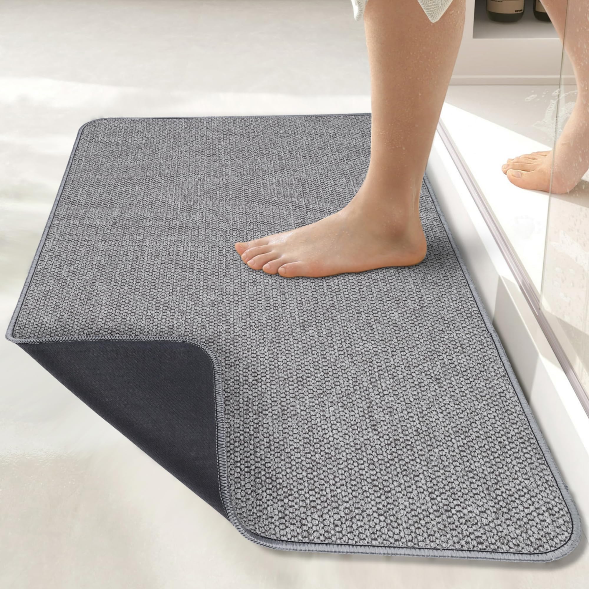 Bath Mat Ultra Thin Bathroom Runner Rugs (12 Sq Ft)