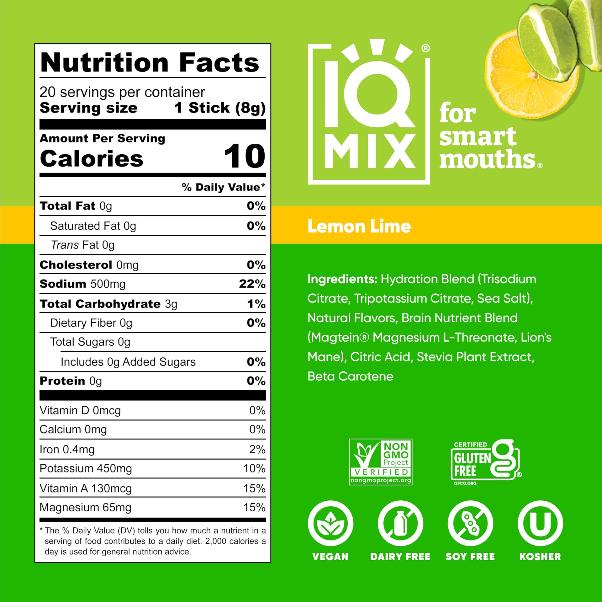 IQMIX Hydration Electrolytes Powder Packets (20 Count)