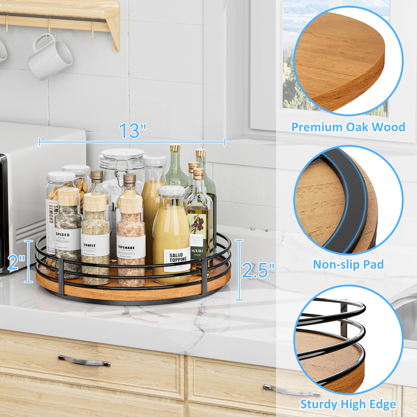 13" Lazy Susan Turntable Organizer