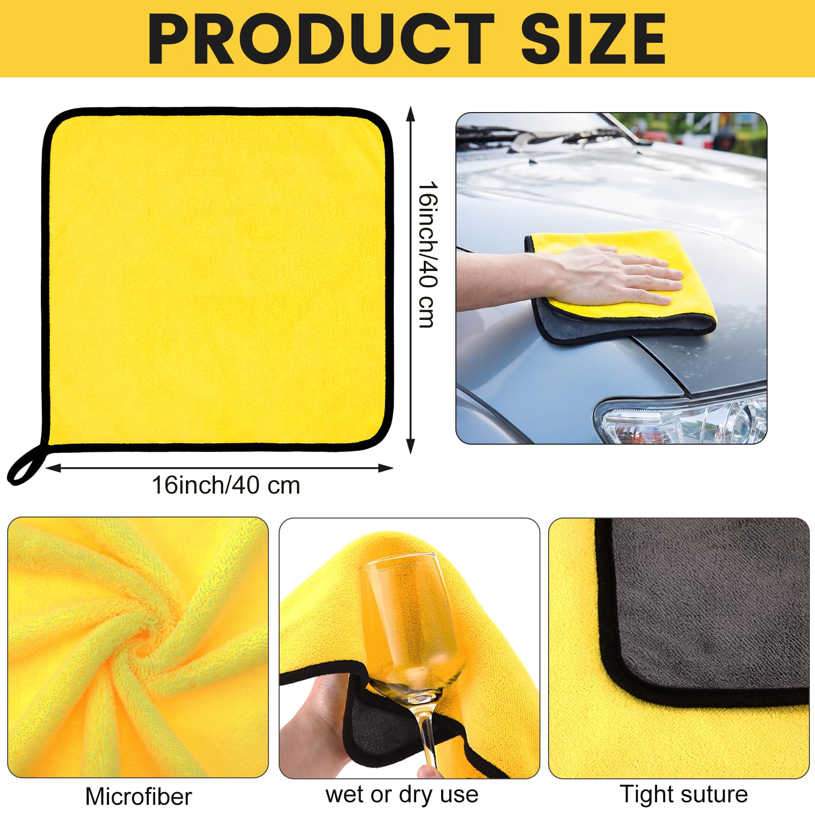 80 Pcs Microfiber Towels (80 Count)