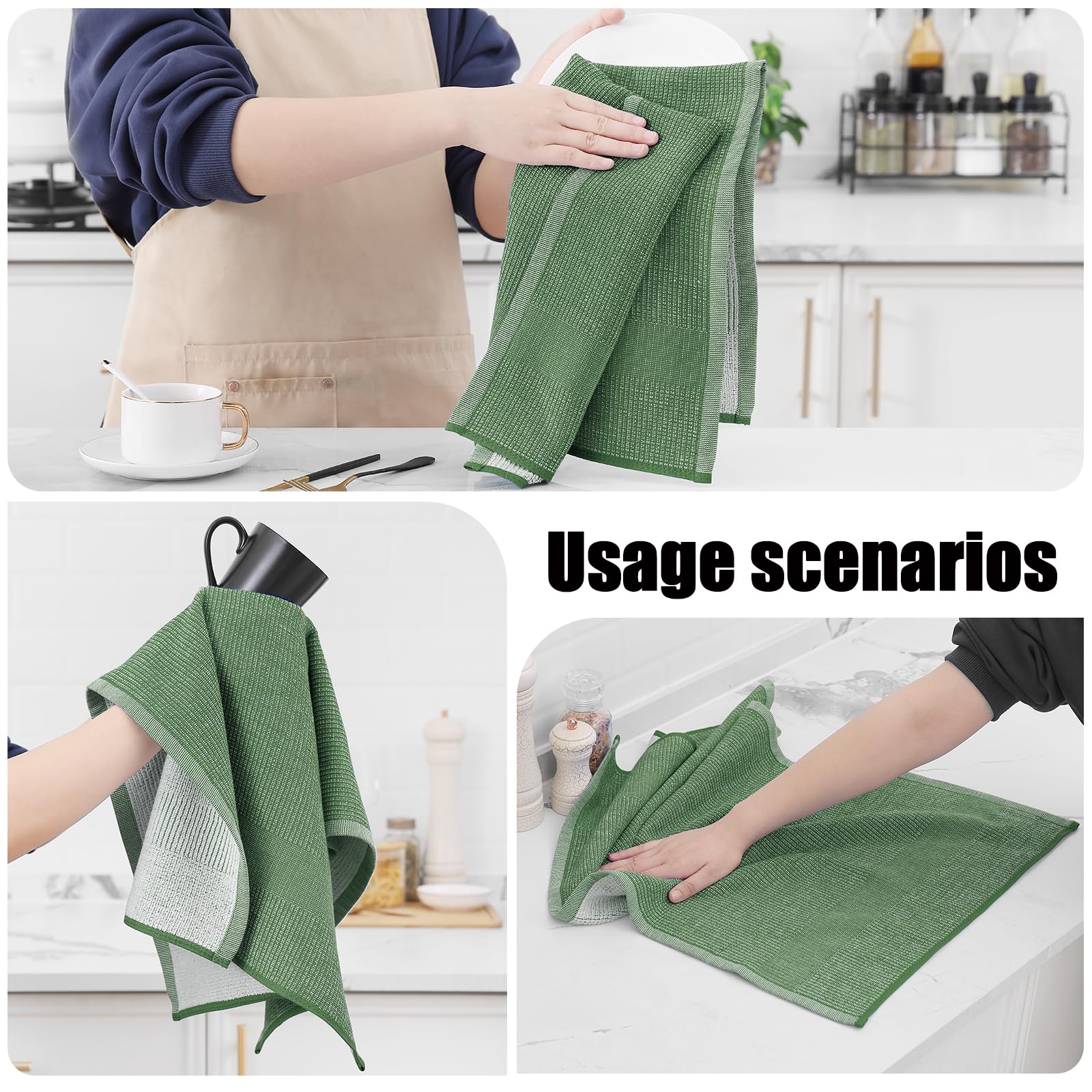 380 GSM Cotton Premium Kitchen Towels 6 Pack (6 Count)
