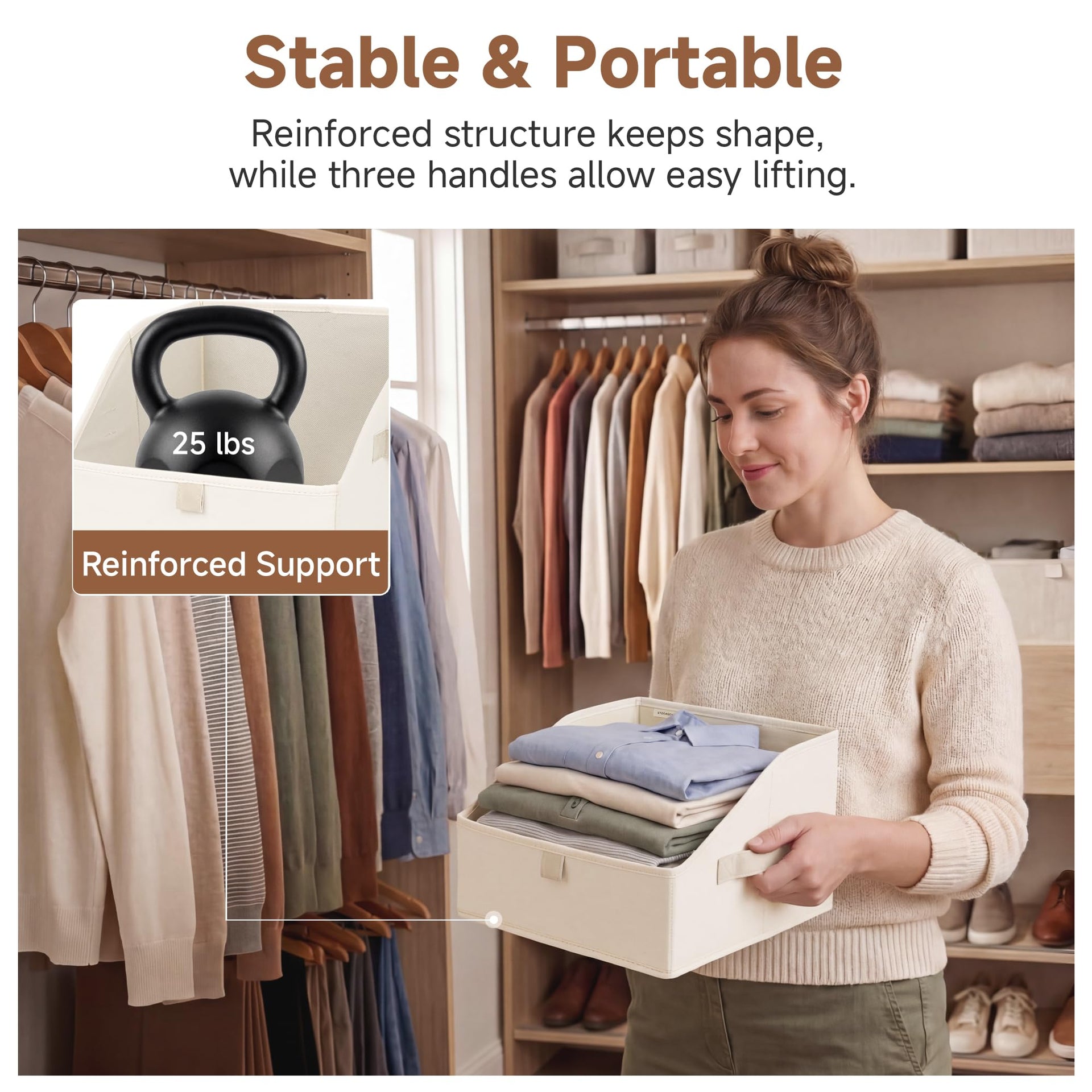 Closet Storage Bins Trapezoid (3 Count)