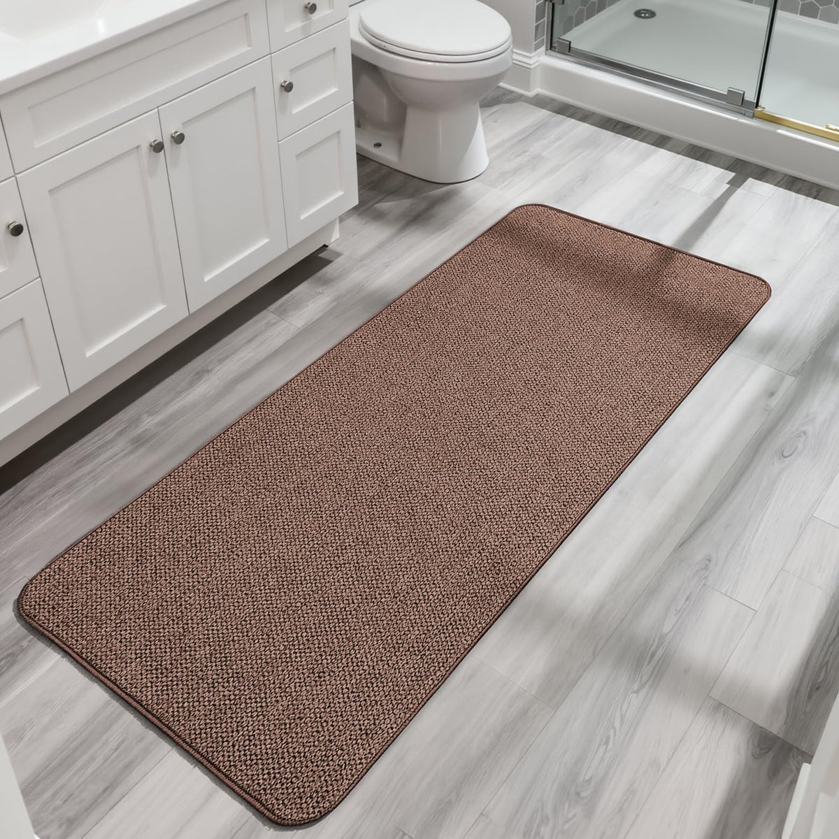 Bath Mat Ultra Thin Bathroom Runner Rugs (6.86 Sq Ft)