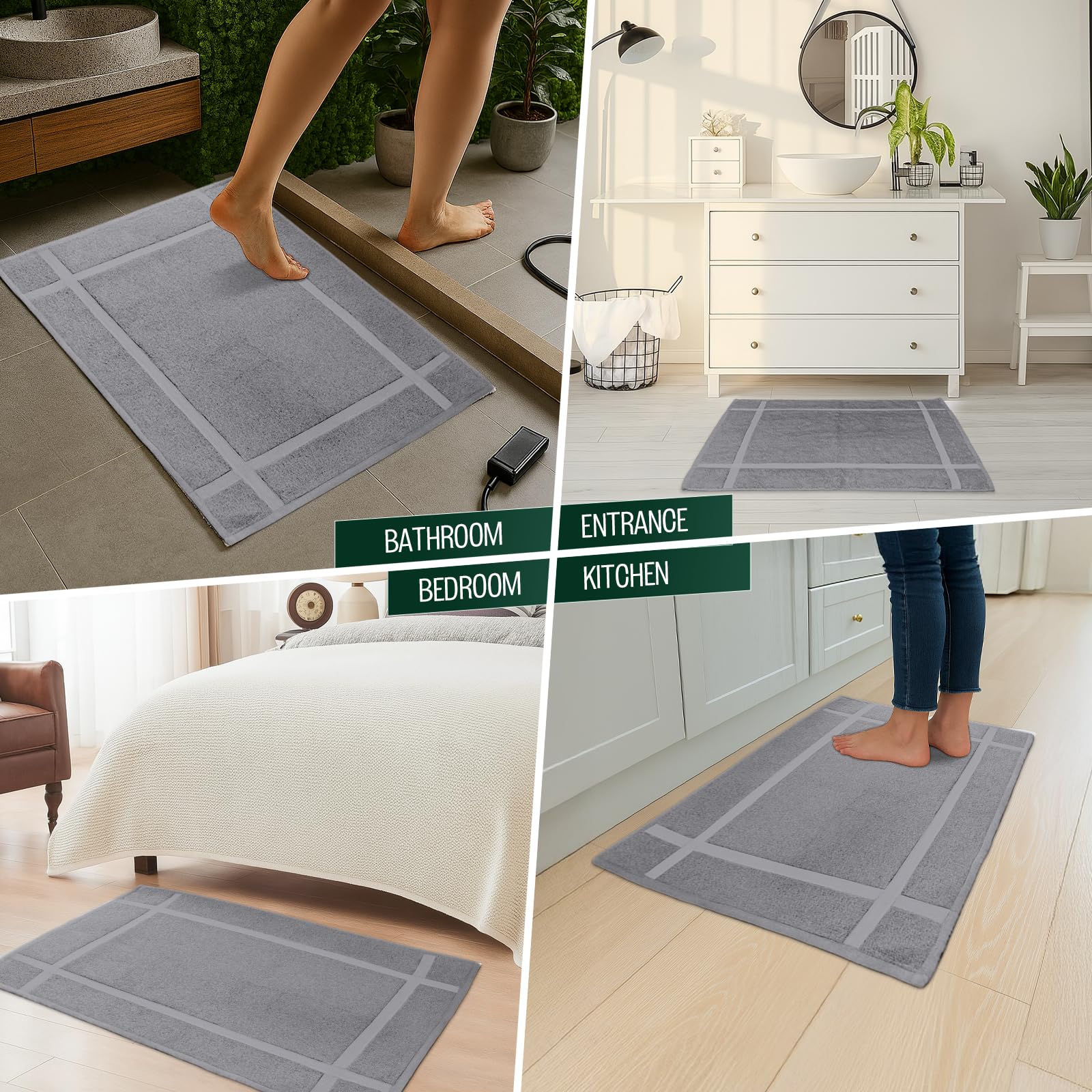 100% Ring Spun Cotton Bath Mat (2 Count)