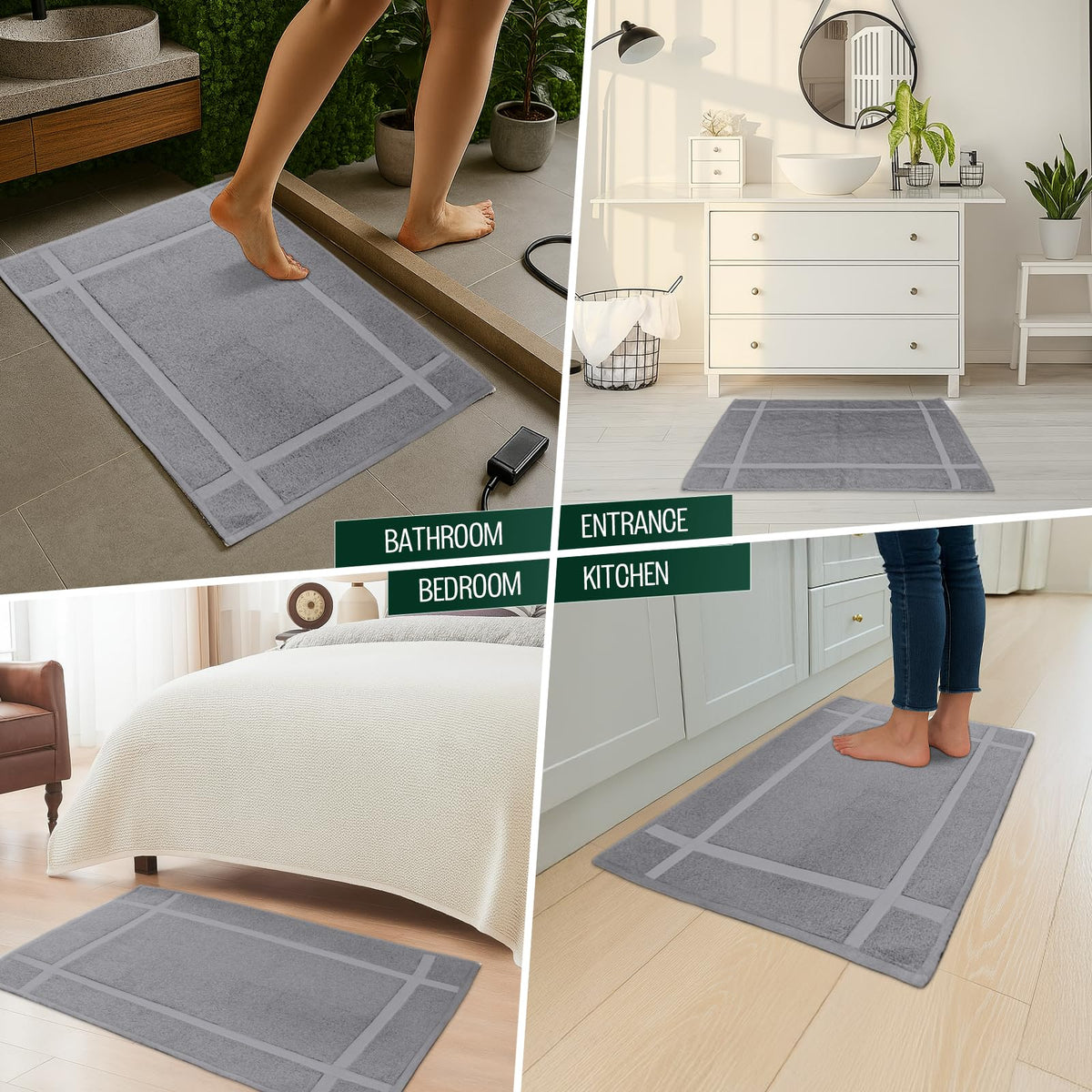 100% Ring Spun Cotton Bath Mat (2 Count)
