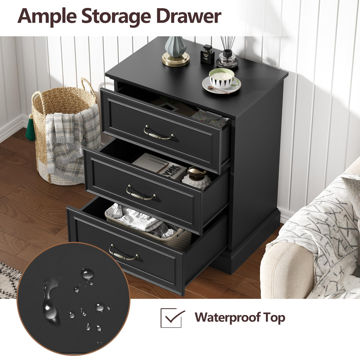 3 Drawer Dresser for Bedroom