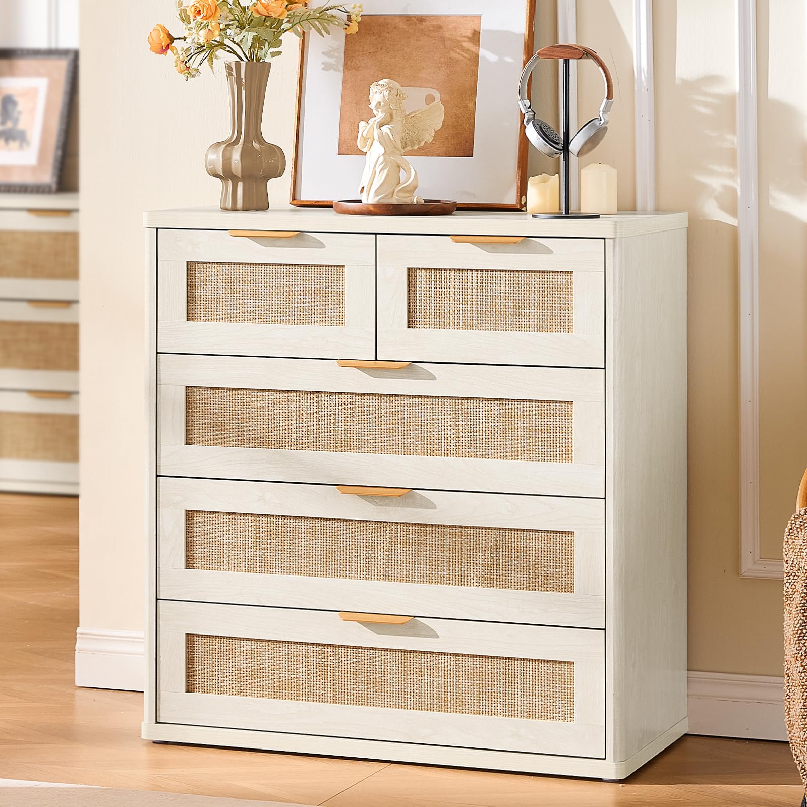 Rattan Dresser Set 2 for Bedroom