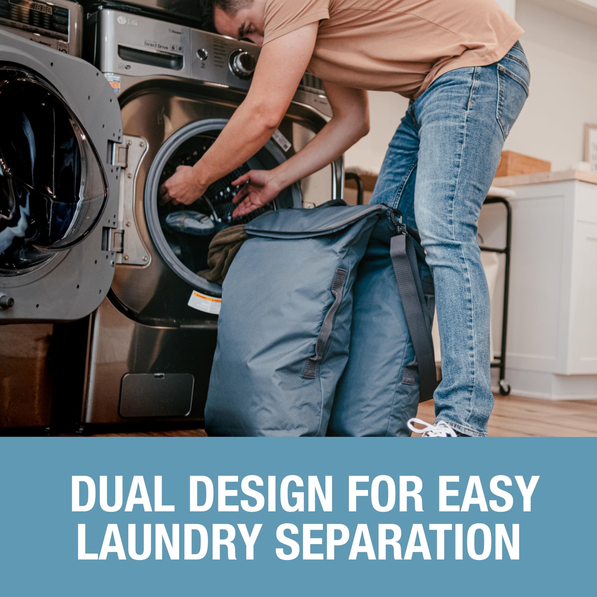 Hanging Laundry Hamper Bag with Over the Door Hooks
