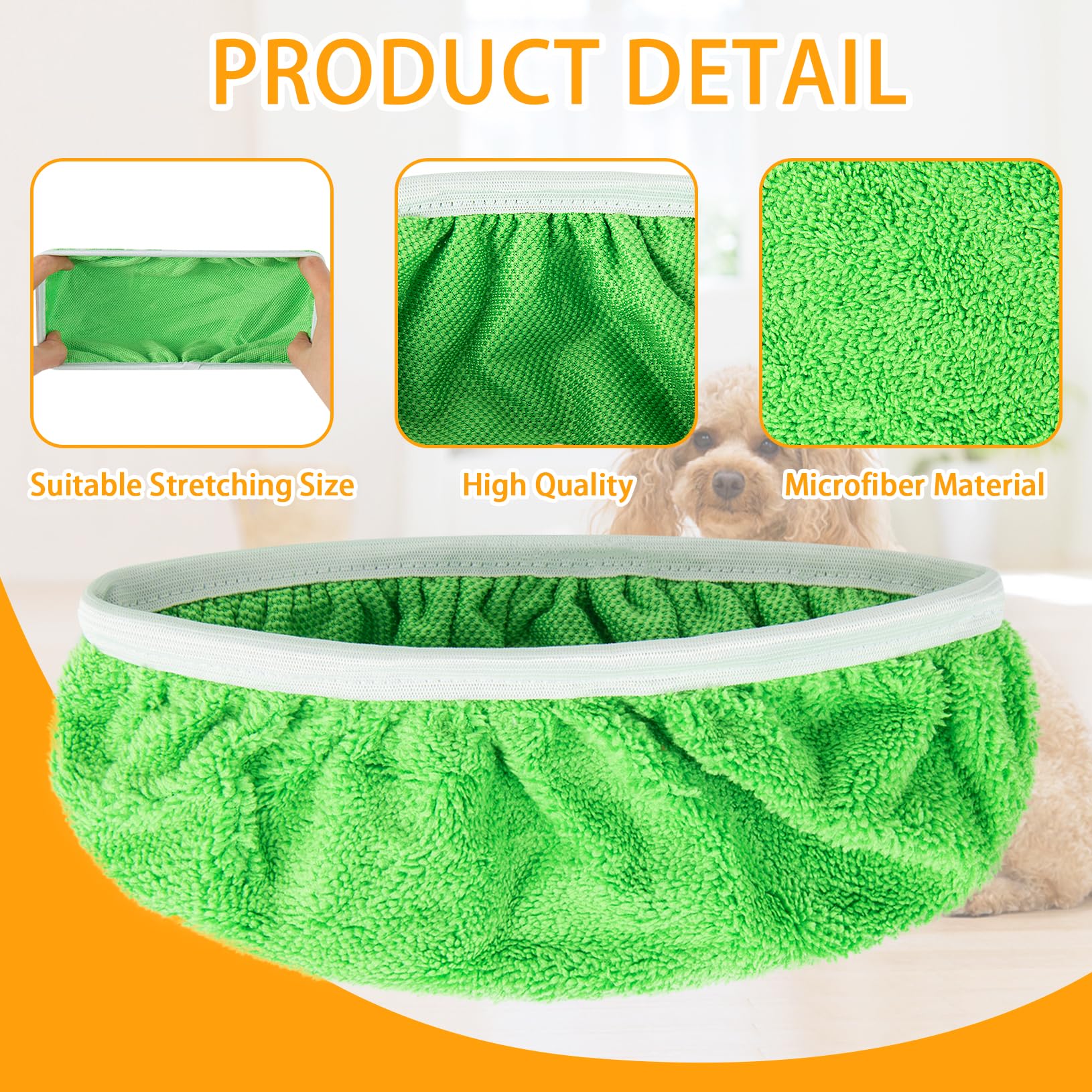 Reusable Dry Sweeping Cloths Microfiber Wet Mop Pads Compatible with Swiffer Sweeper Mop Replacement Sweeping Mopping pad Refills for Hardwood Surface Floor Cleaning (6 Count)
